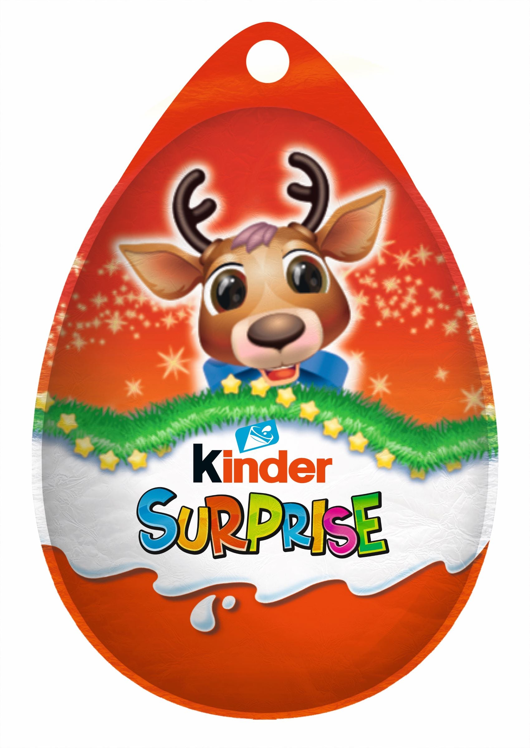Kinder Surprise Hangable maitosuklaahahmo maitoisalla sisäpinnalla. sisältää lelun 20g Joulu