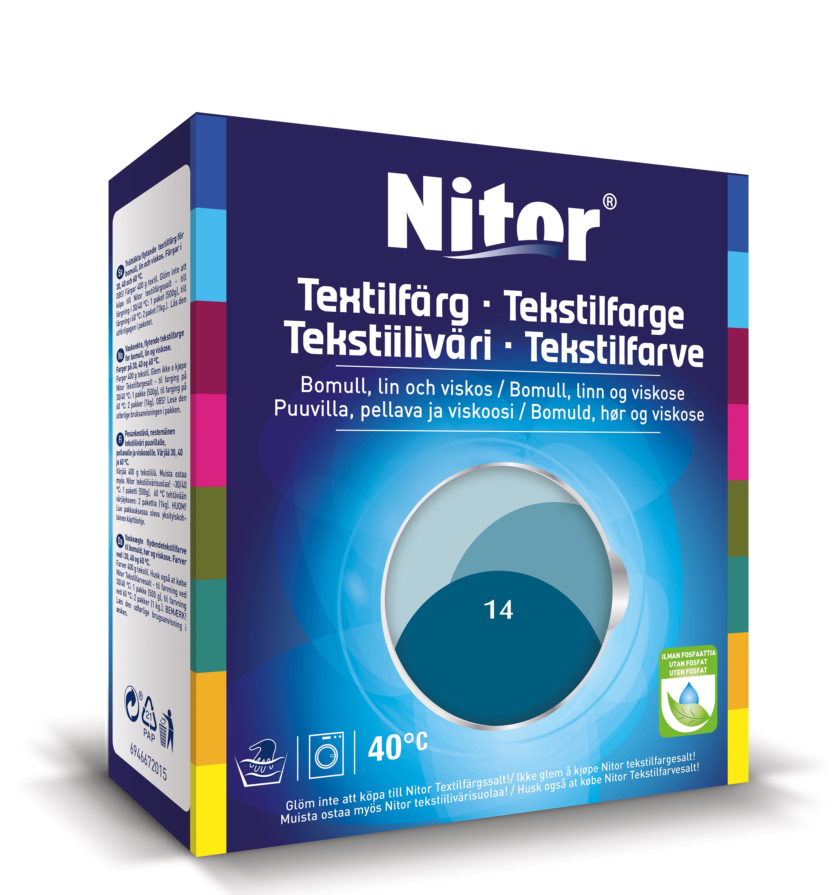 Nitor tekstiiliväri 175g 3014 petrooli
