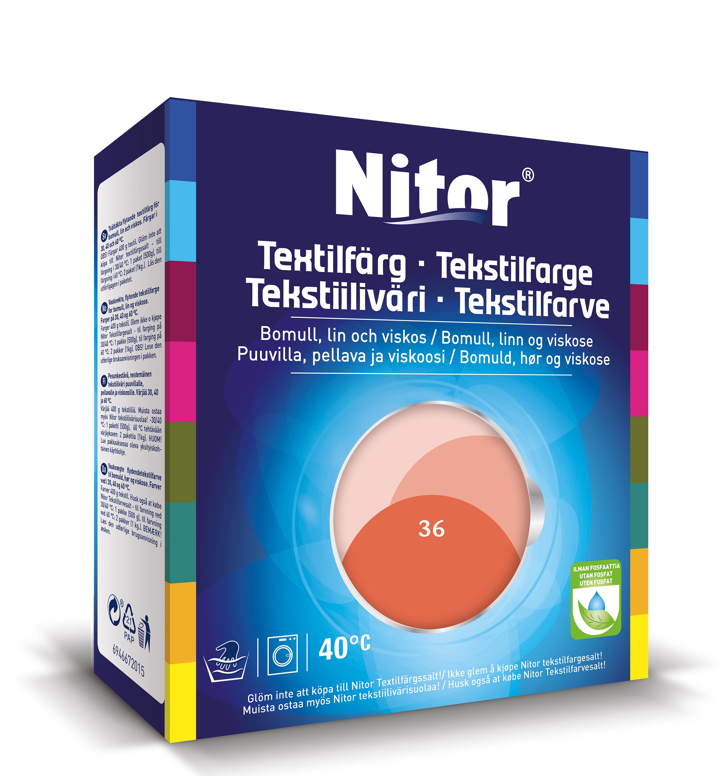 Nitor tekstiiliväri 175g 3036 koralli
