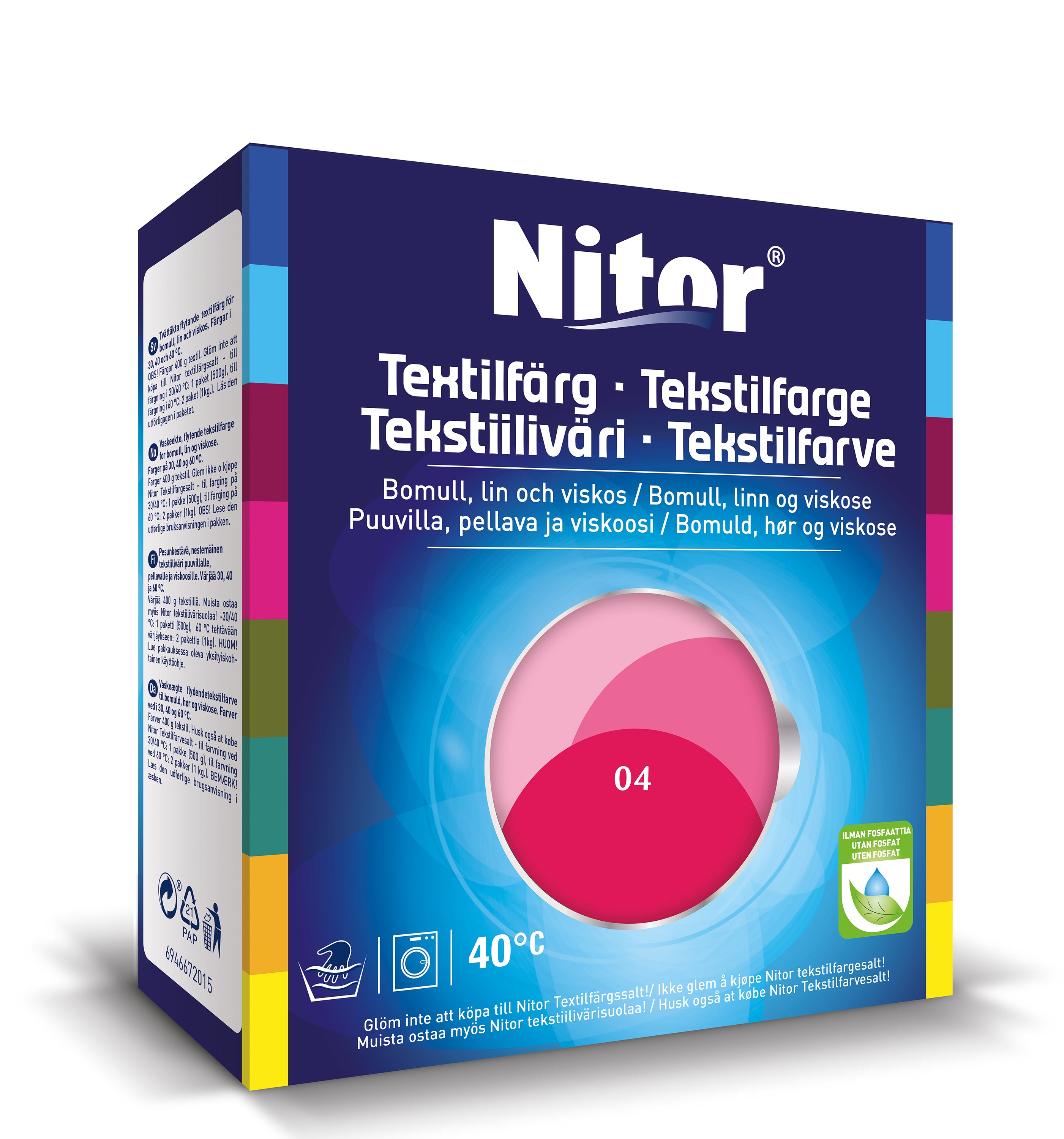 Nitor tekstiiliväri 175g 3004 fuchsia