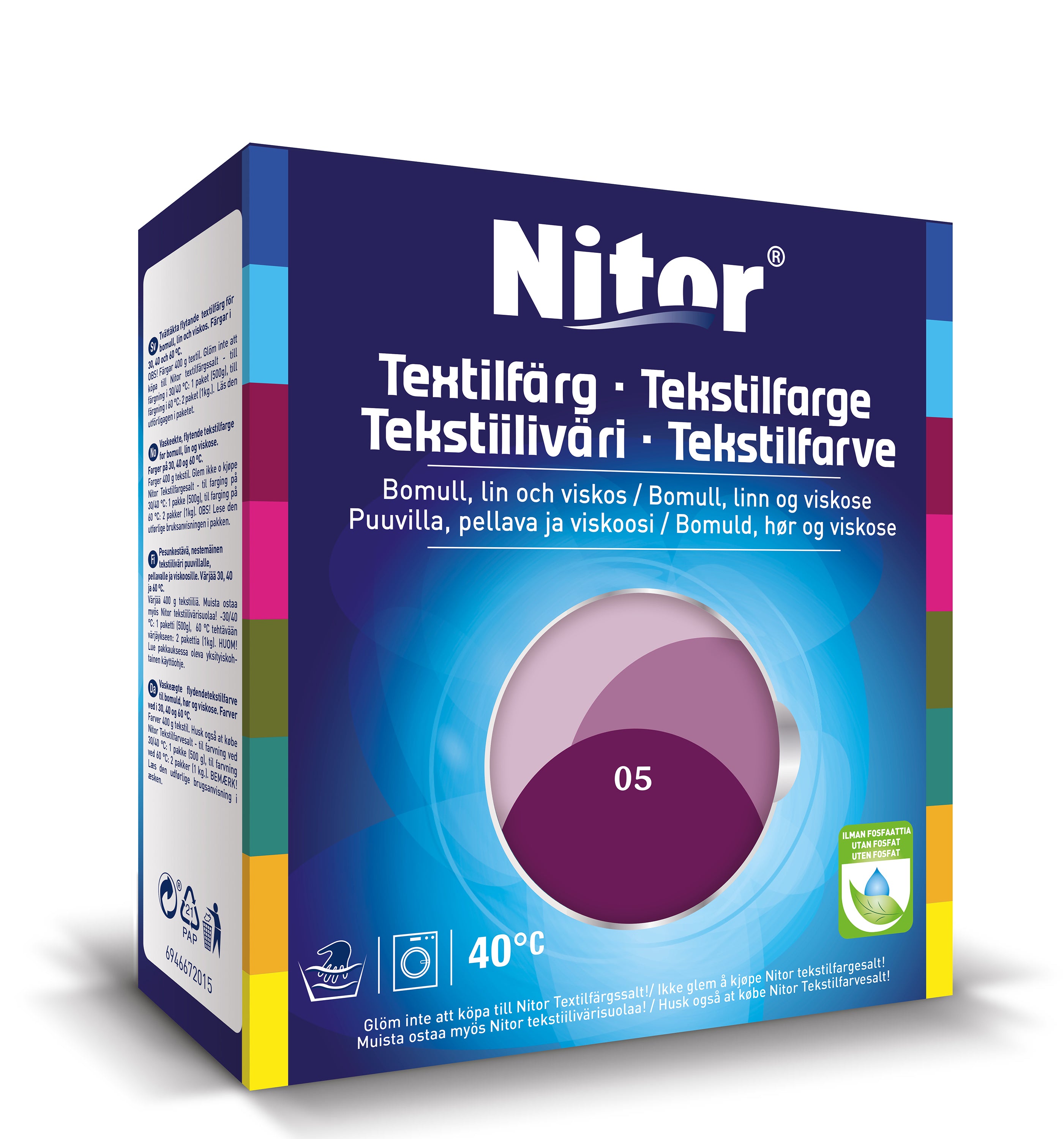Nitor tekstiiliväri 175g 3005 mustaorvok