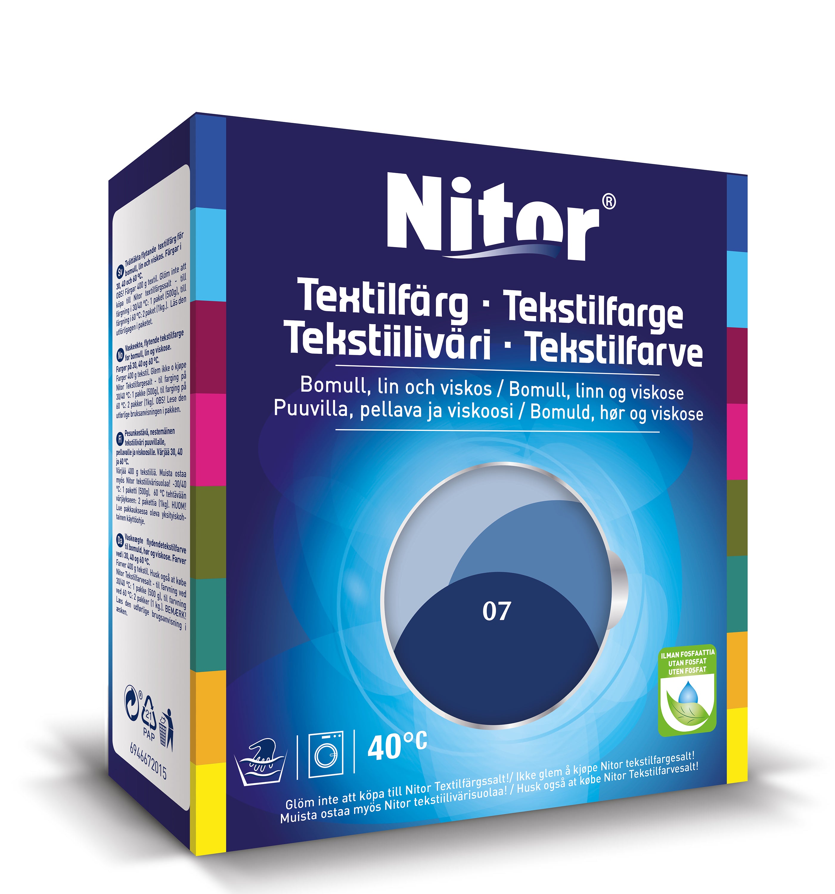 Nitor tekstiiliväri 175g 3007 mariini