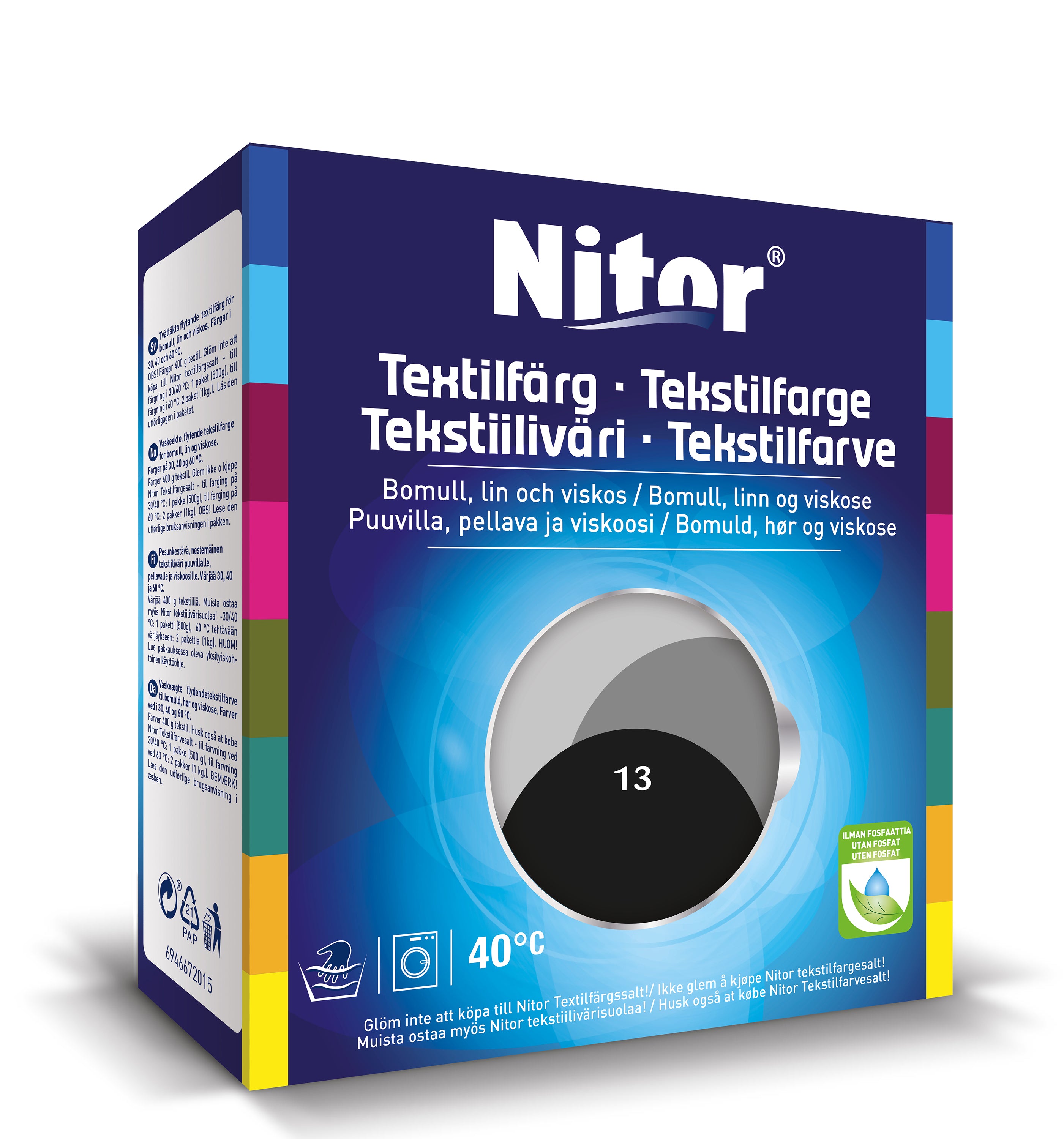 Nitor tekstiiliväri 175g 3013 musta