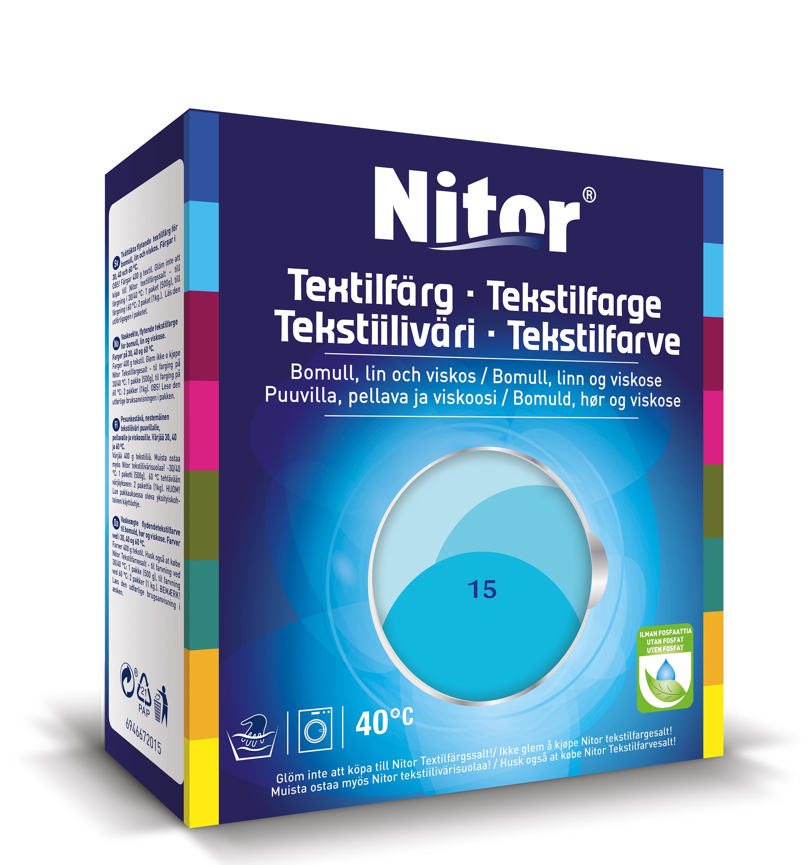 Nitor tekstiiliväri 175g 3015 turkoosi