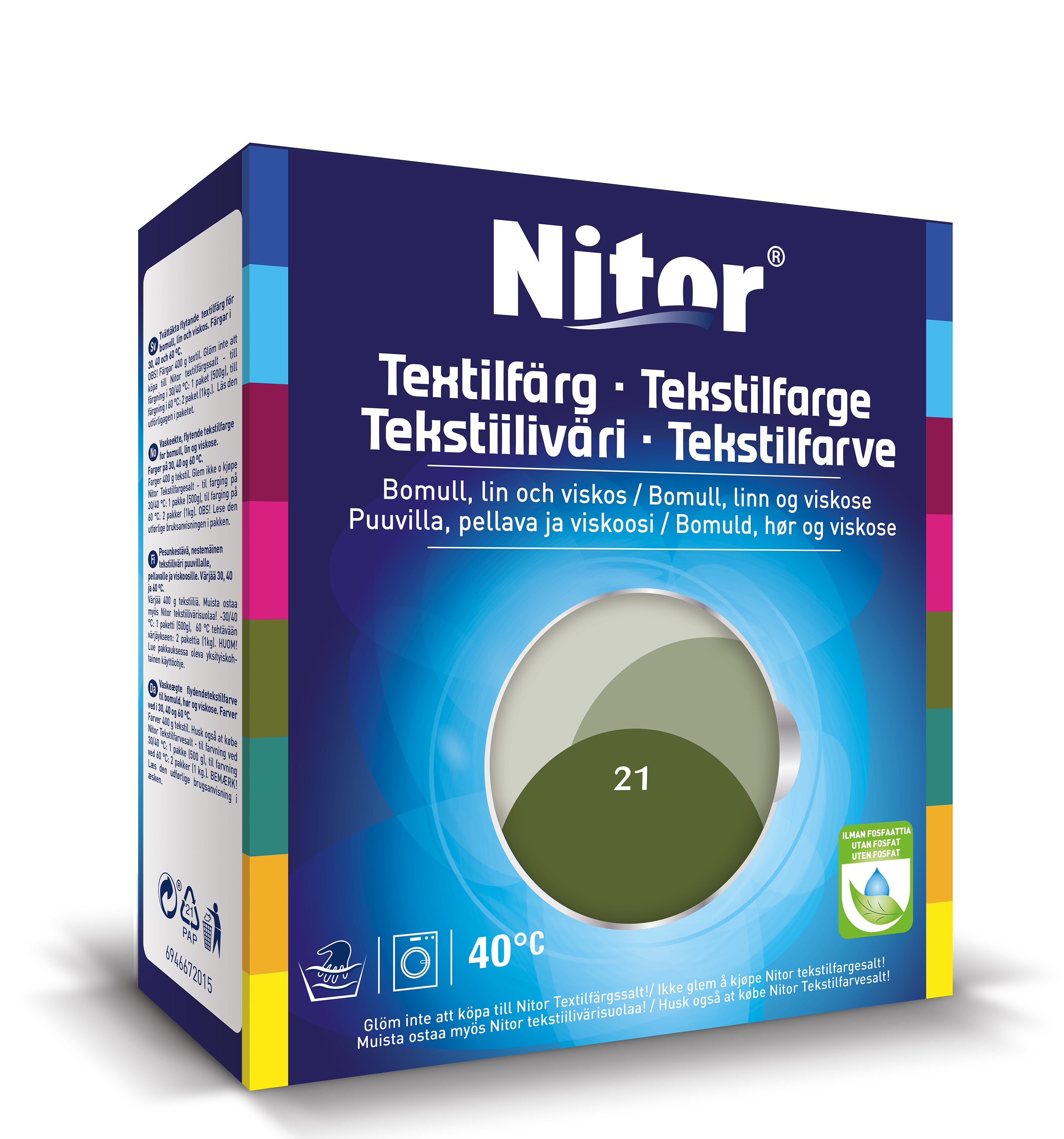 Nitor tekstiiliväri 175g 3021 oliivi
