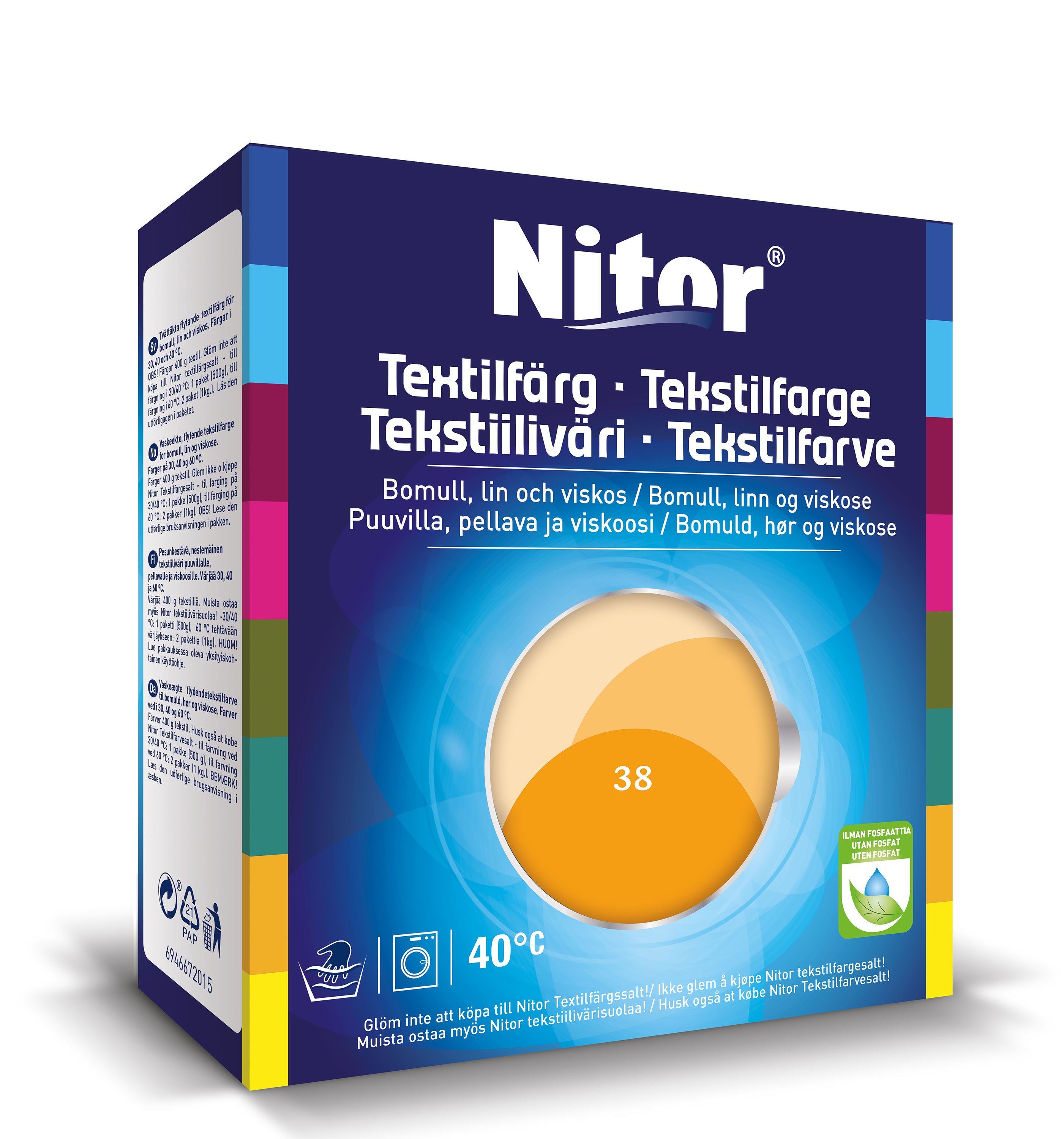 Nitor tekstiiliväri 175g 3038 mandariini