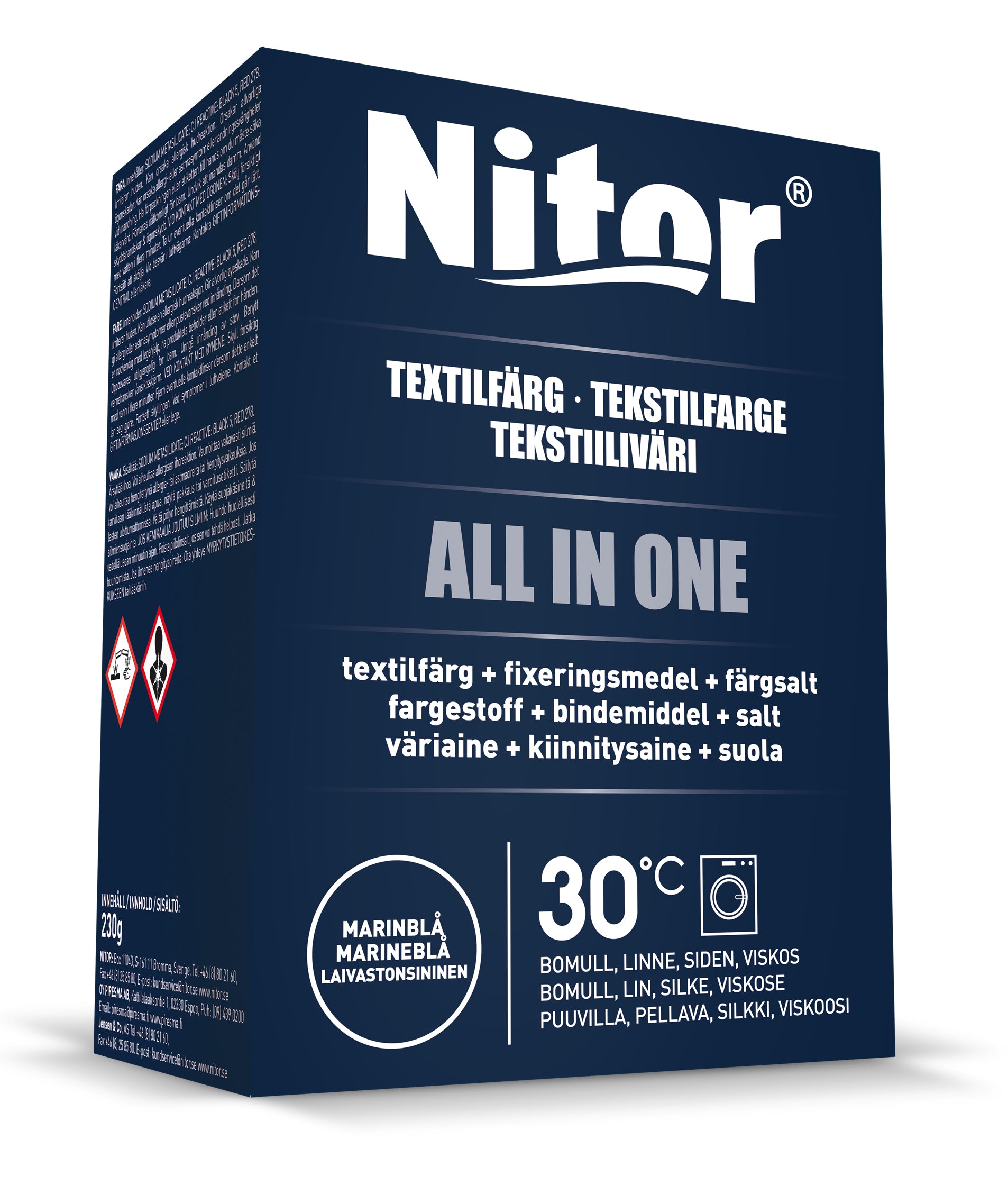 Nitor tekstiiliväri mariini 230g All in