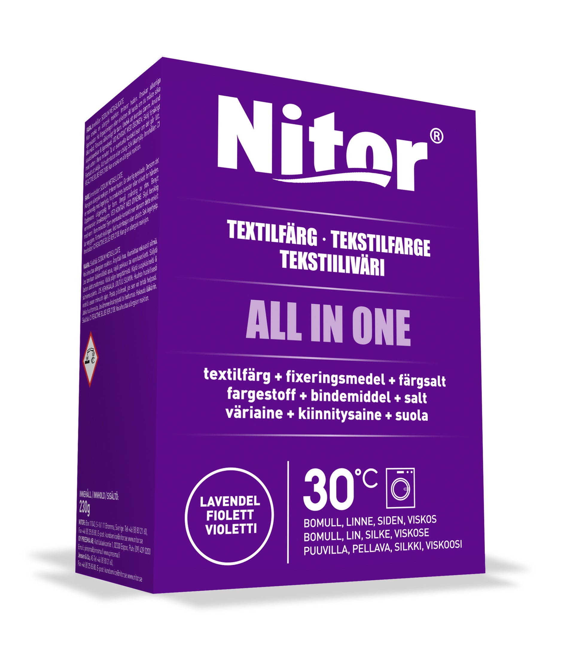 Nitor tekstiiliväri violetti 230g All in