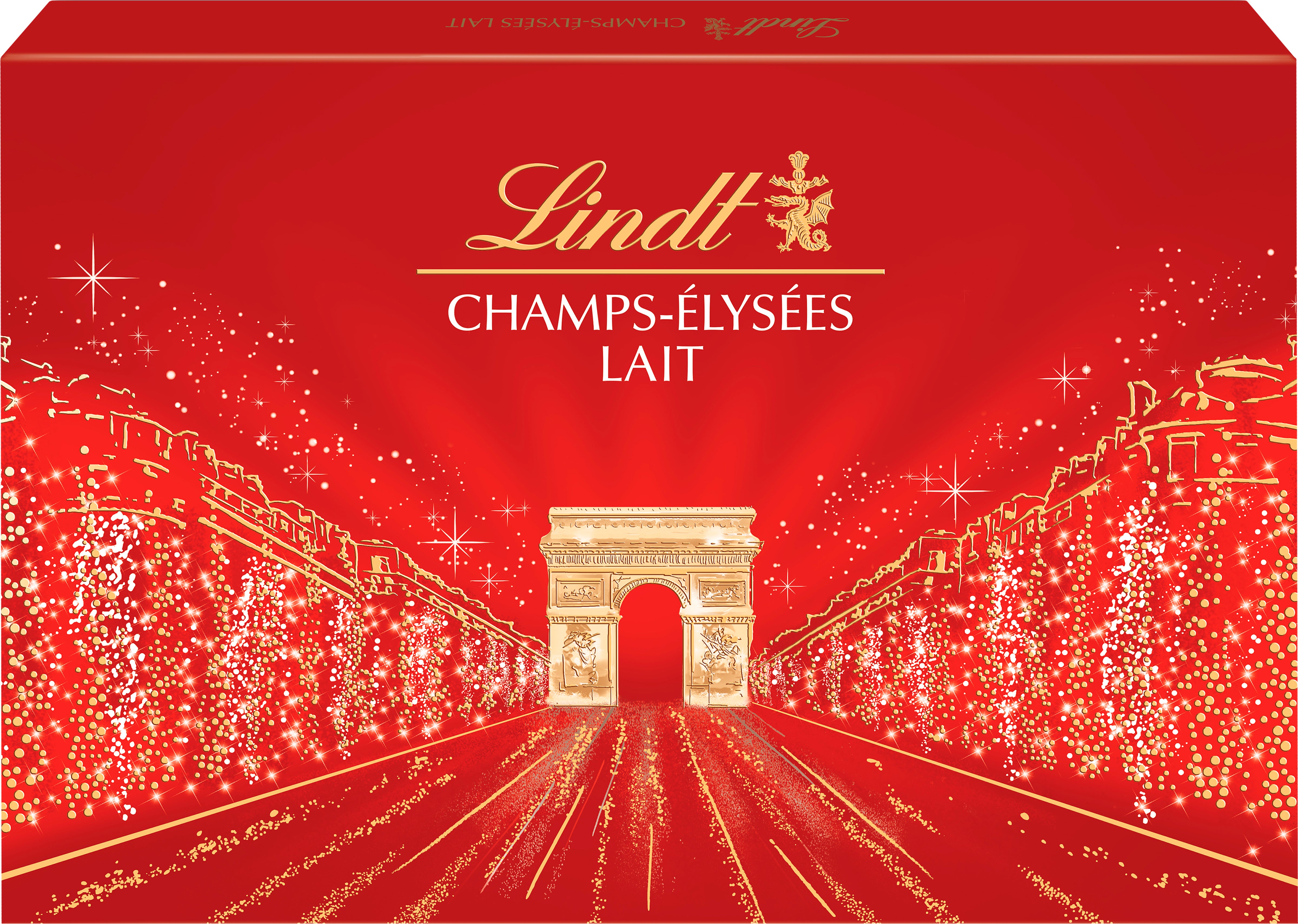Lindt CHAMPS ELYSÉES valikoima hienoja maitosuklaakonvehteja 482g
