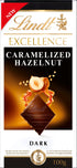 Lindt EXCELLENCE Hasselpähkinä-karamelli tumma suklaalevy 100g