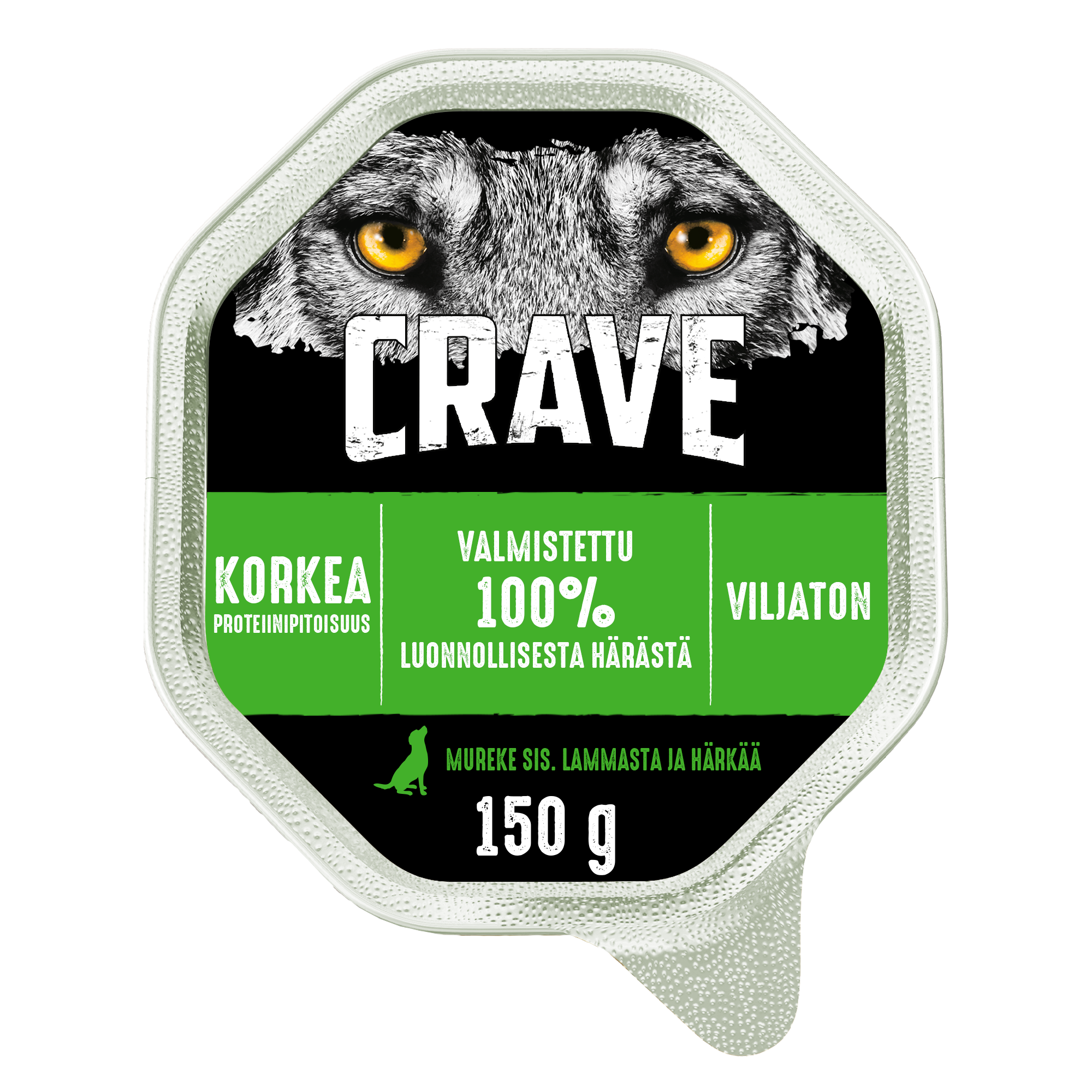 Crave Kosteaa koiranruokaa aikuisille koirille, Mureke sis. Lammasta & Härkää 150g