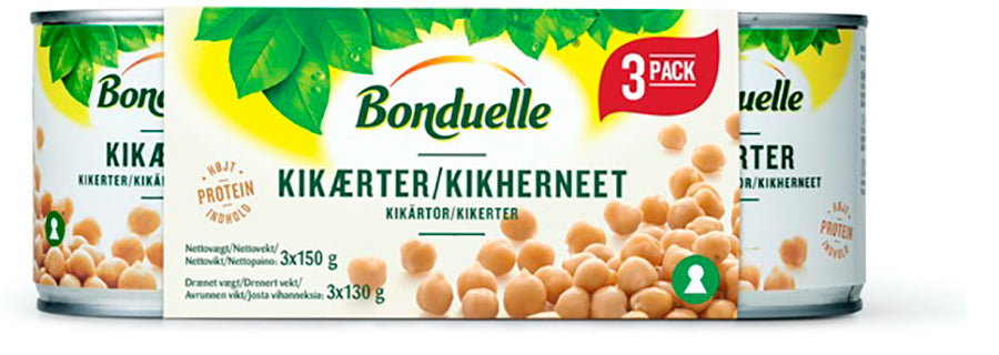 Bonduelle 3x130g 390g/450g Kikherneitä