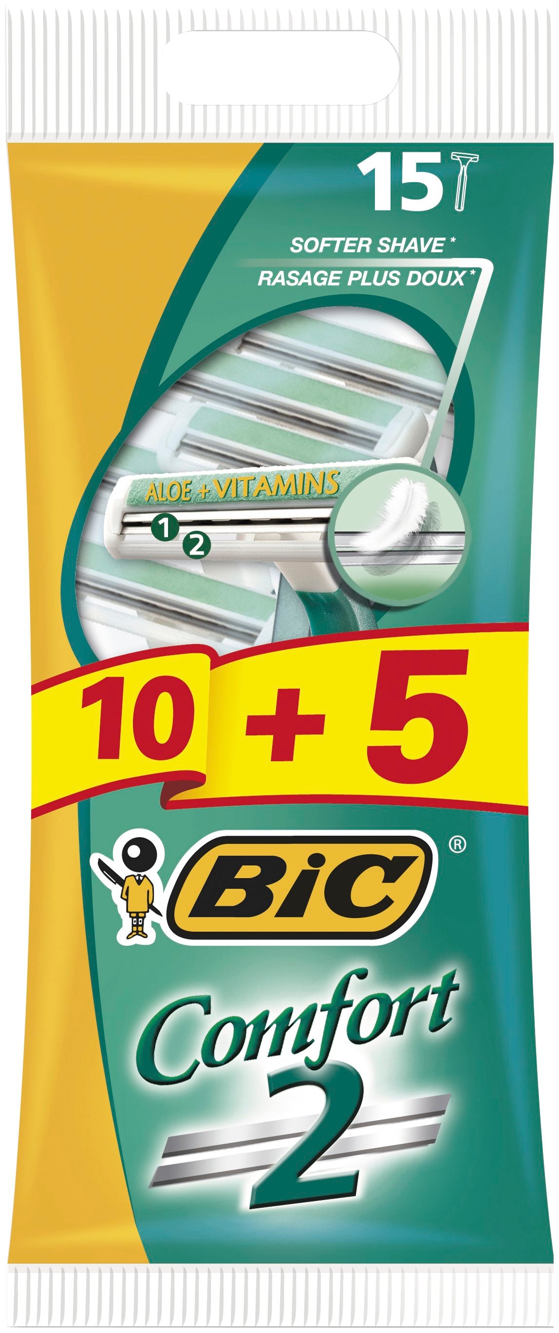 BIC varsiterä Comfort 2 10+5-pack