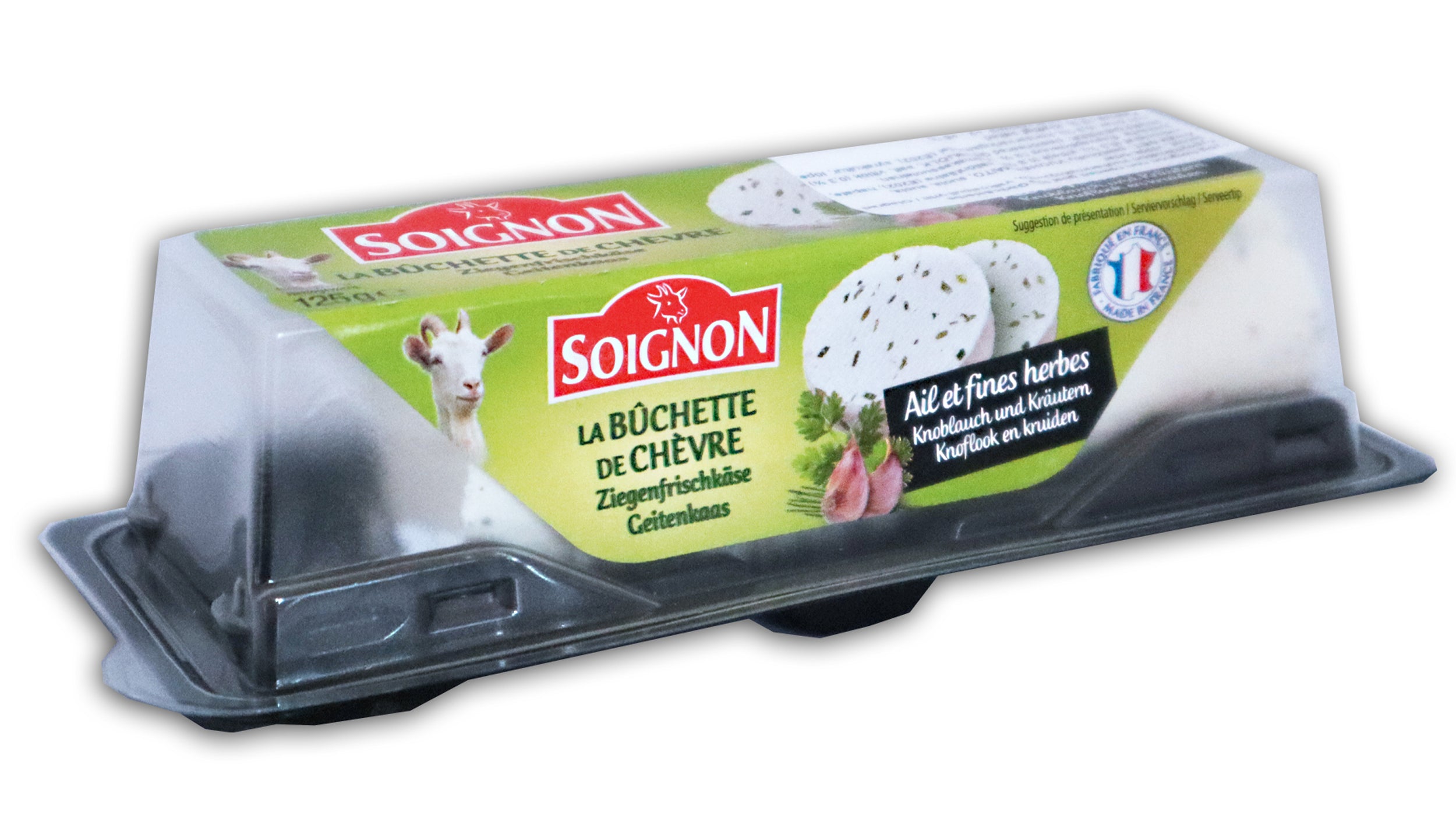 Soignon Tuorevuohenjuusto 125g valkosipulilla ja yrteillä