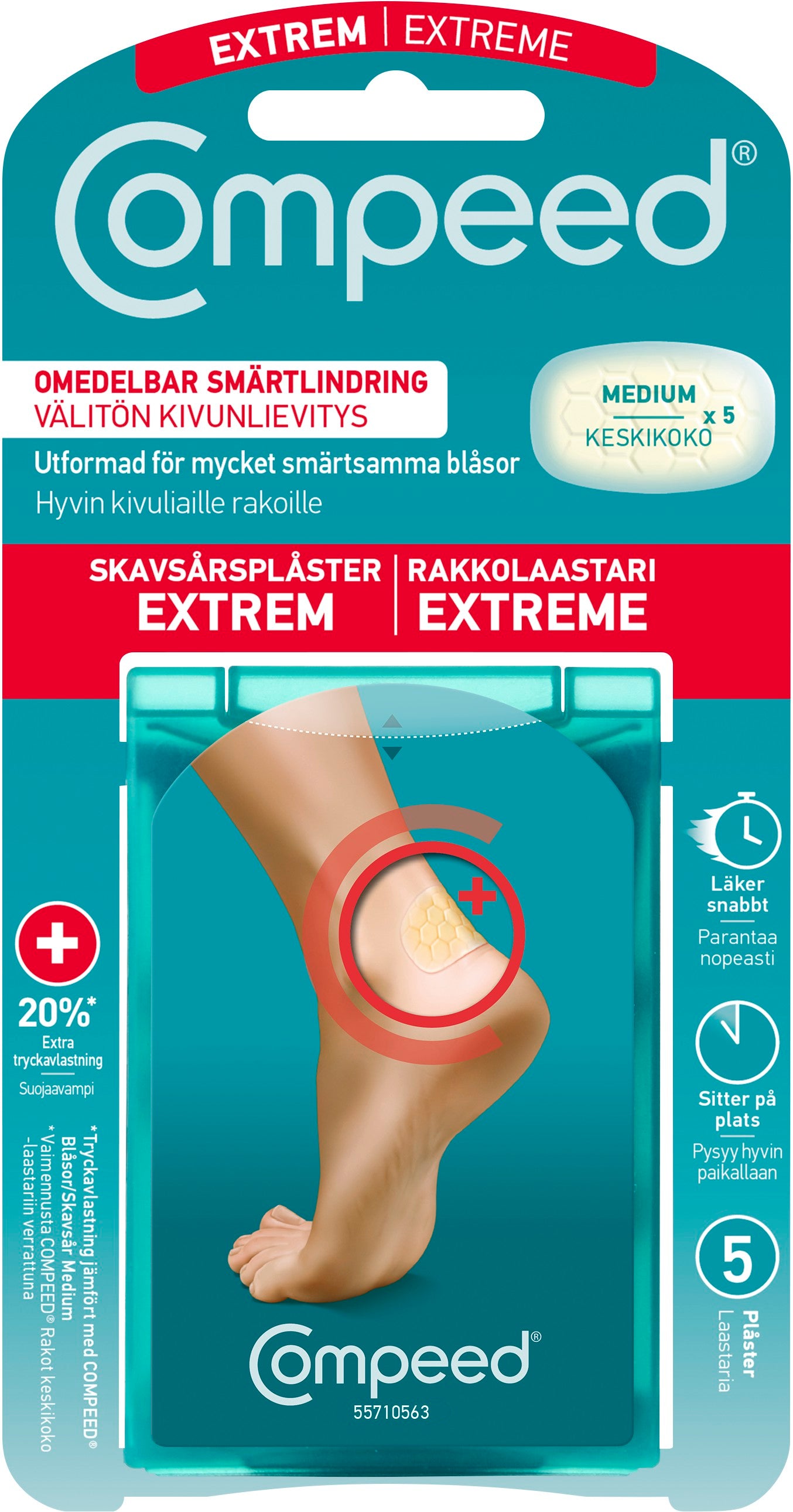 Compeed Extreme rakkolaastari medium 5kpl