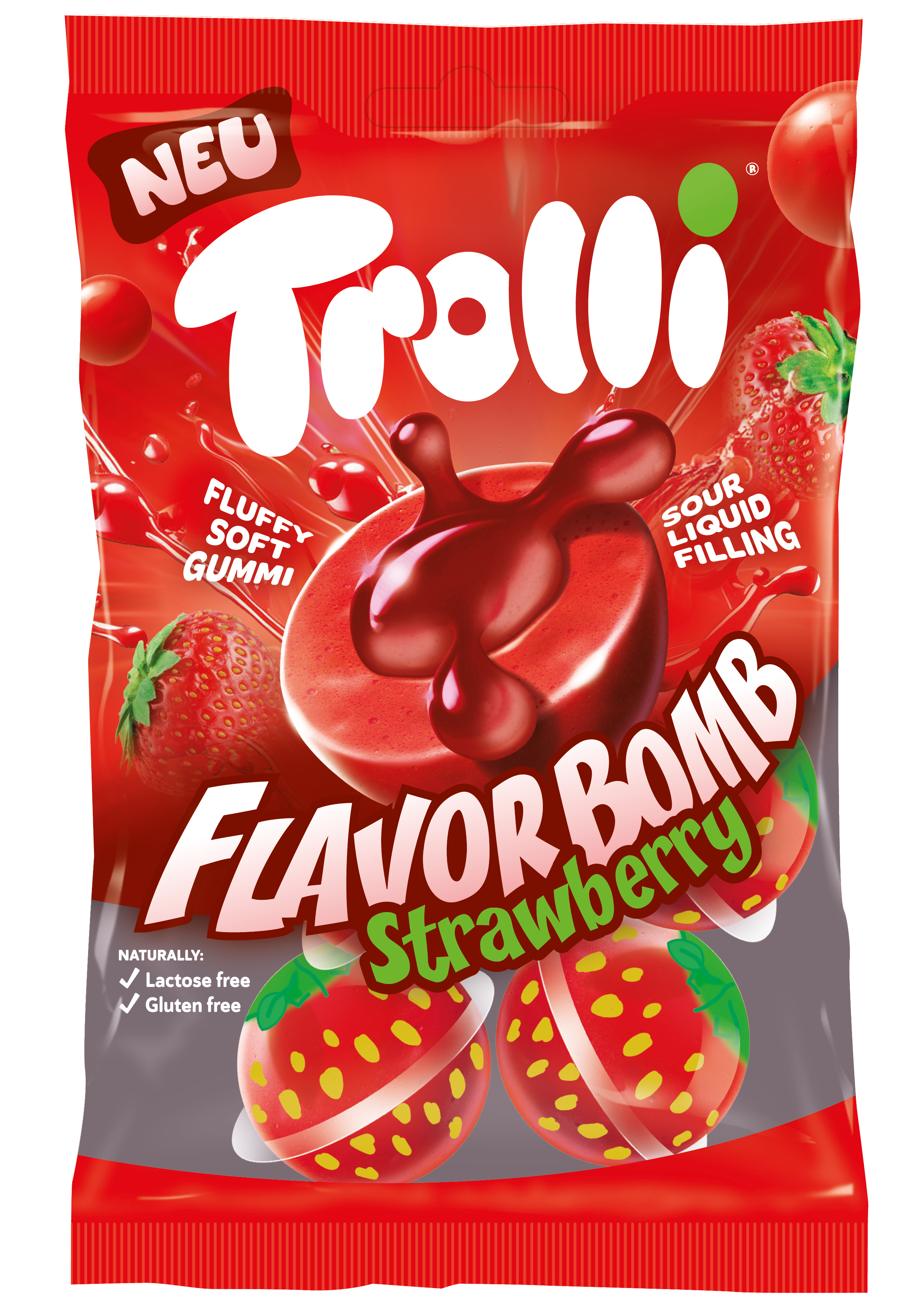 Trolli Flavor Bomb Strawberry makeispussi 75g