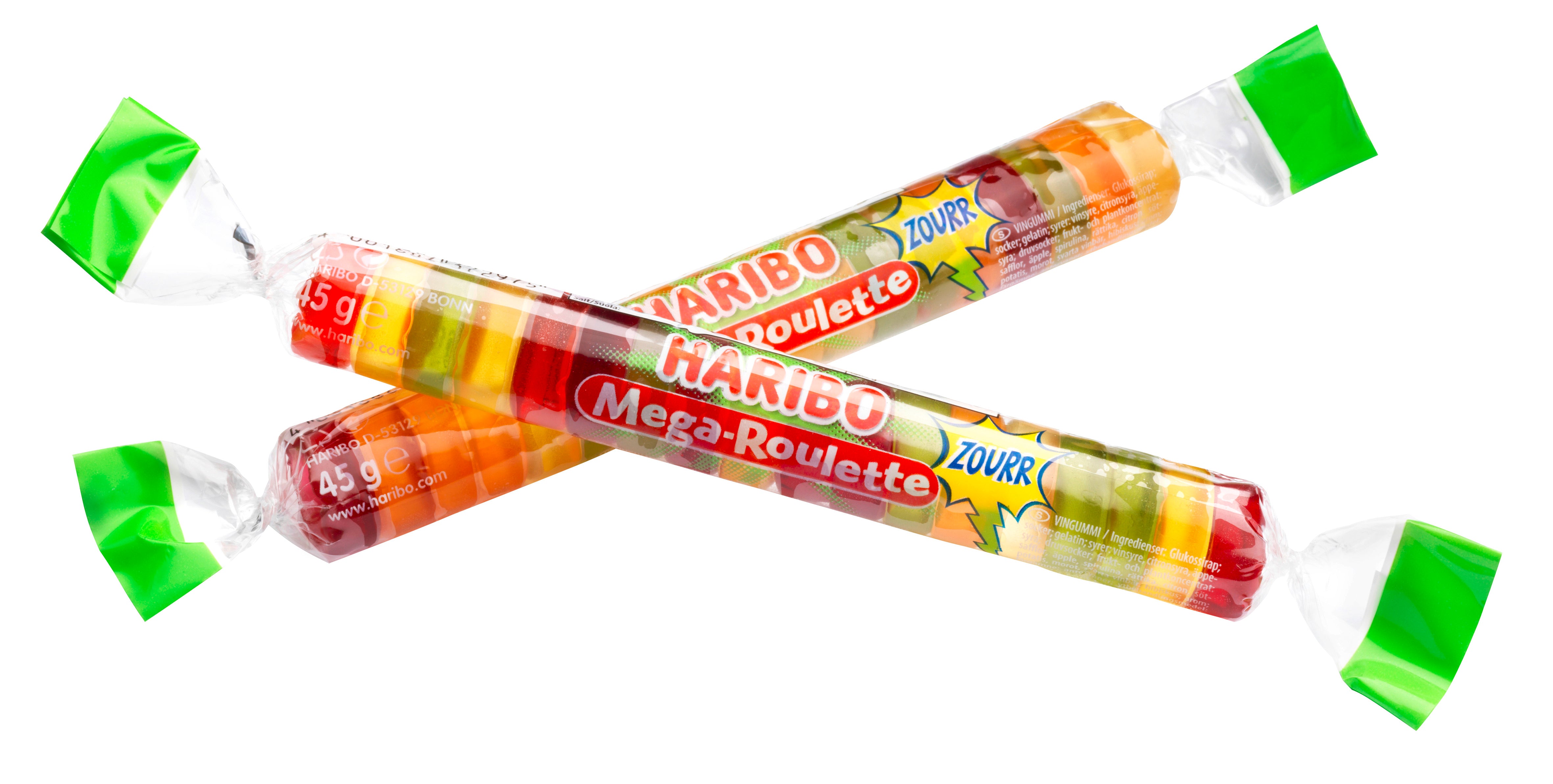 HARIBO Mega Roulette Zourr 45g Karkkipatukka