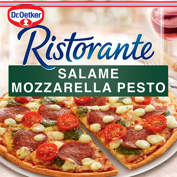Dr. Oetker Ristorante Salame Mozzarella Pesto pakastepizza 360 g