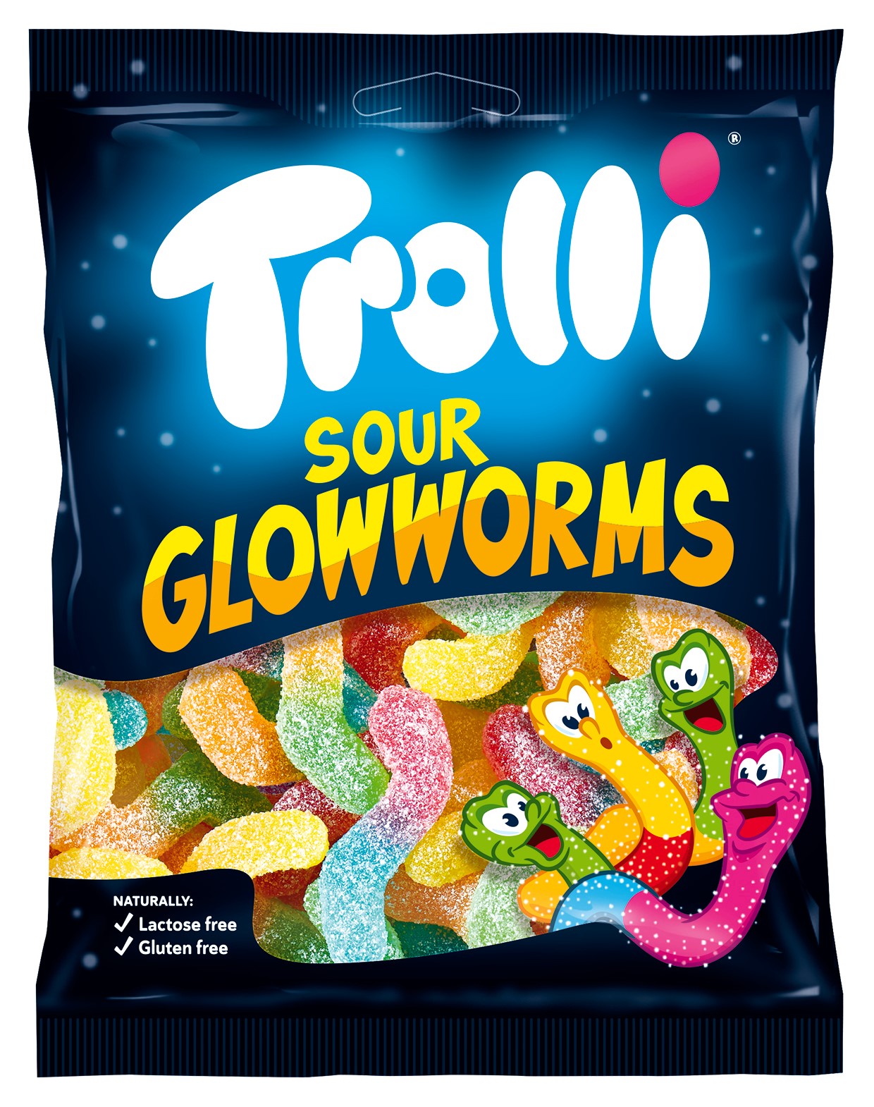 Trolli Sour Glowworms viinikumimakeinen 100g