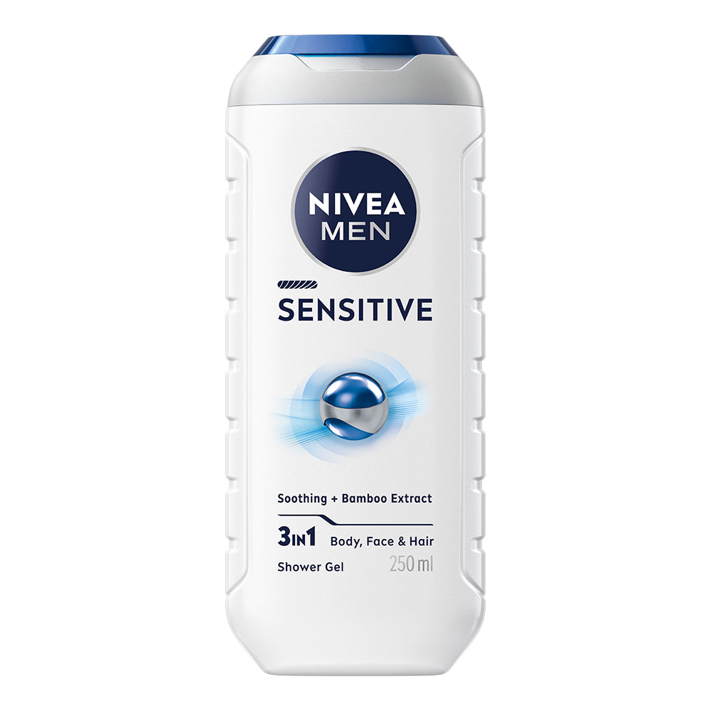 NIVEA MEN 250ml Sensitive Shower Gel -suihkugeeli