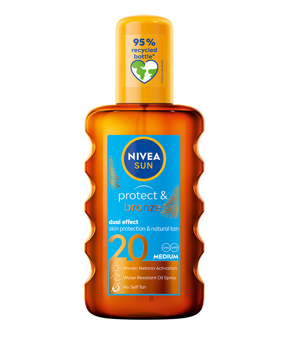 NIVEA SUN 200ml Protect &amp; Bronze Huile Spray SK 20 -aurinkosuojaöljy