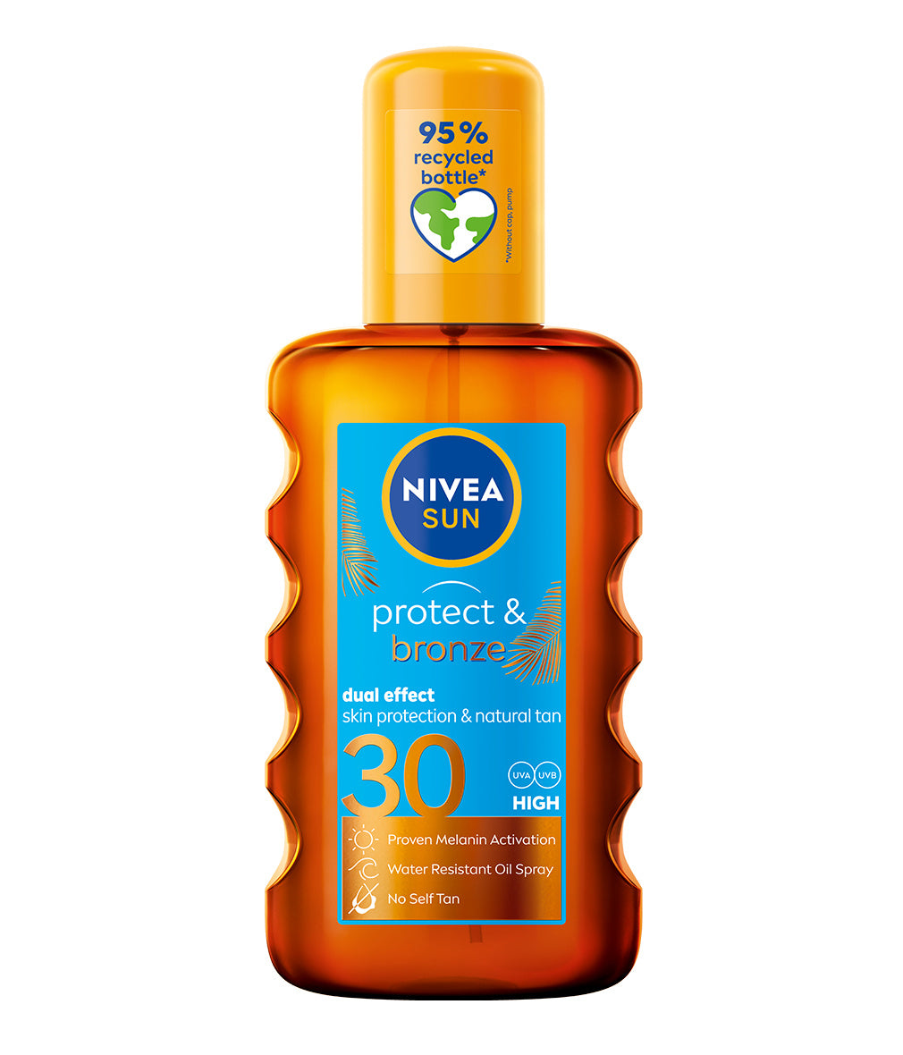 NIVEA SUN 200 ml Spray d'huile Protect &amp; Bronze SK 30 -aurinkosuojaöljy