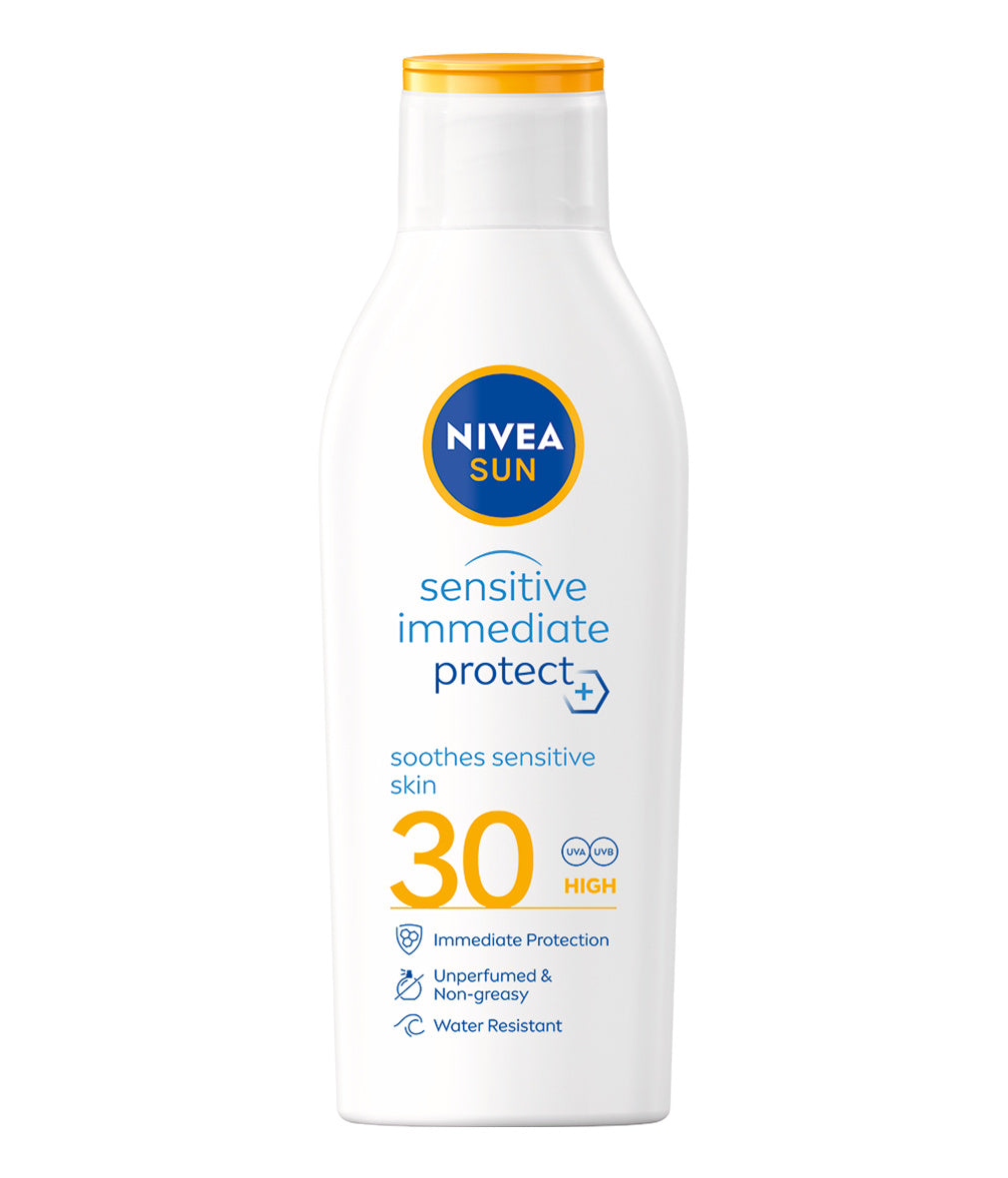 NIVEA SUN Lotion Solaire Apaisante Protection Immédiate Sensitive 200 ml SK30 -aurinkosuojavoide