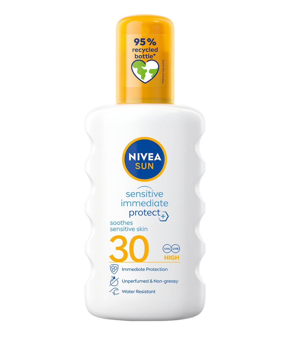 NIVEA SUN 200 ml Sensitive Protection Immédiate Spray Solaire Apaisant SK30 -aurinkosuojasuihke