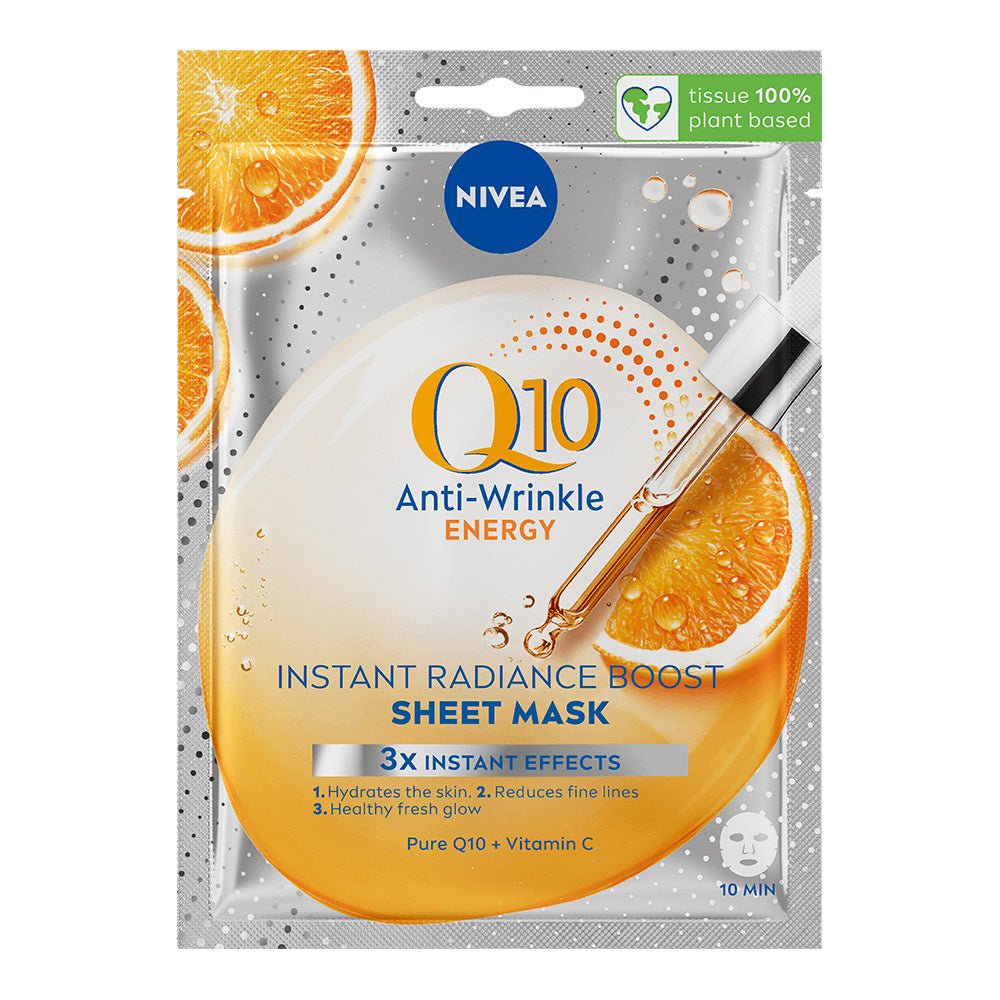 NIVEA 1kpl Q10 Anti-Wrinkle Energy Sheet Mask -kasvonaamio