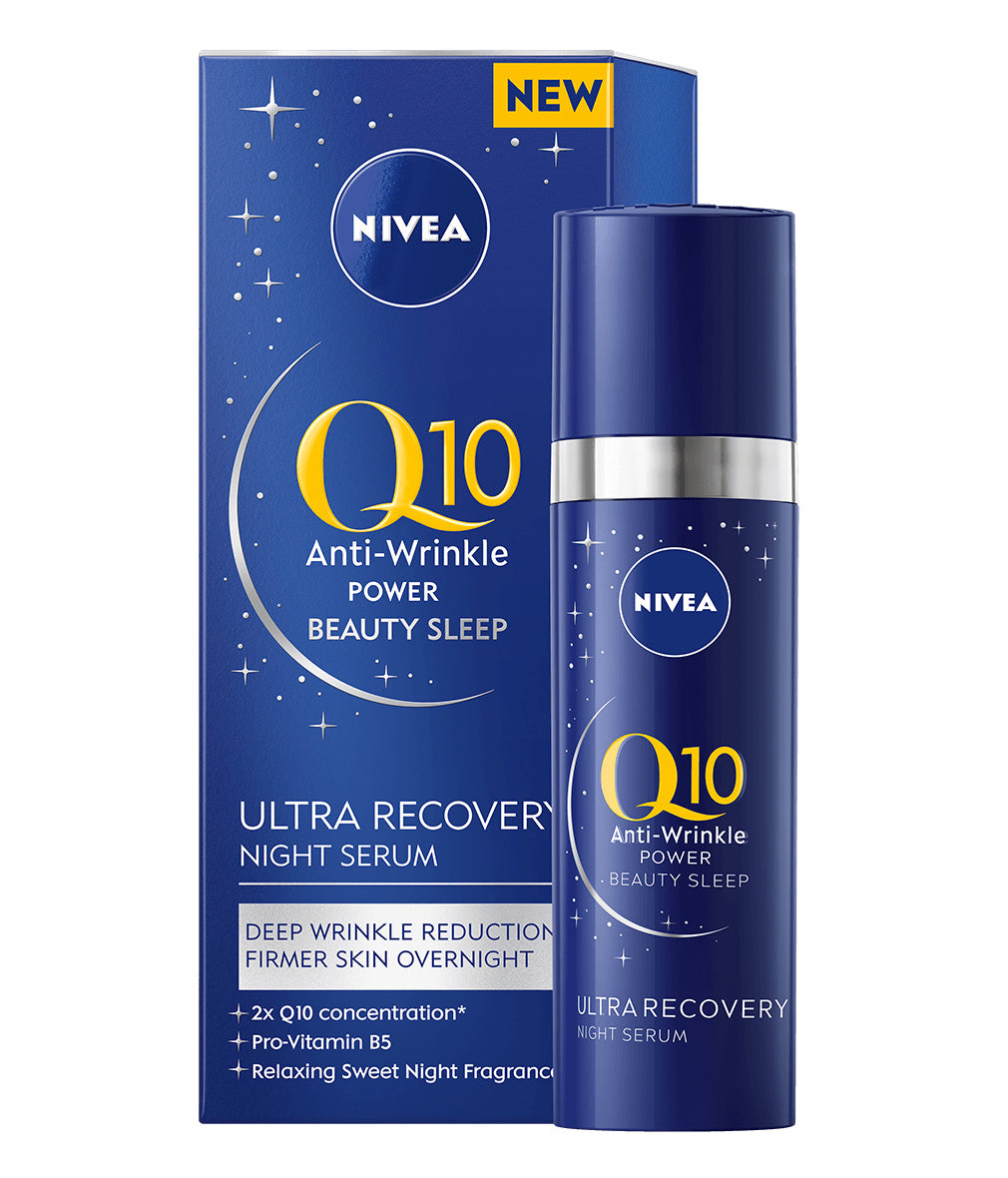 NIVEA 30ml Q10 Anti-Wrinkle Power Ultra Recovery Night Serum -yöseerumi