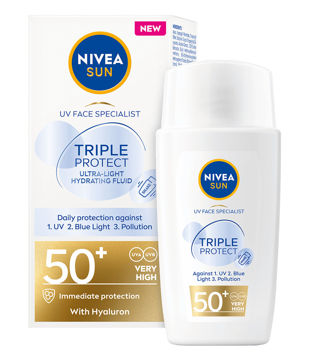 Fluide UV Triple Protection Visage NIVEA SUN SK50+ 40 ml - aurinkovoide