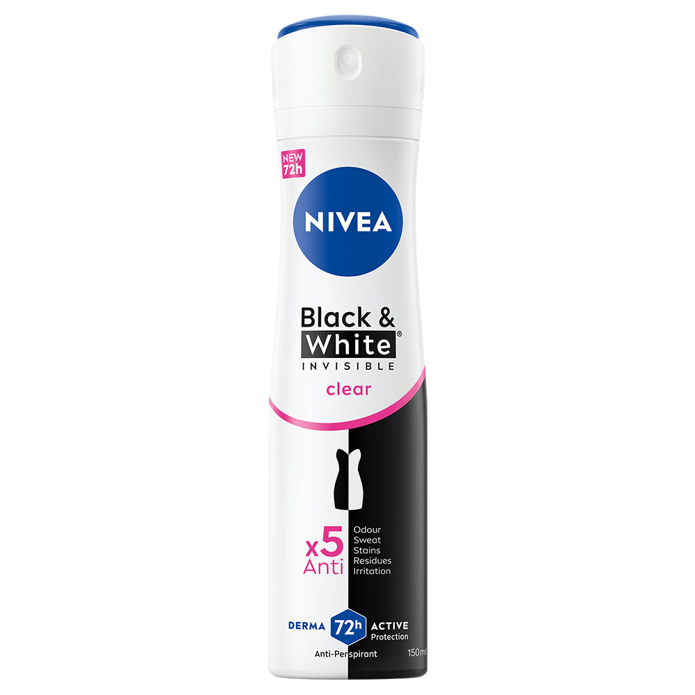 NIVEA 150ml Black & White Invisible Original Deo Spray -antiperspirantti