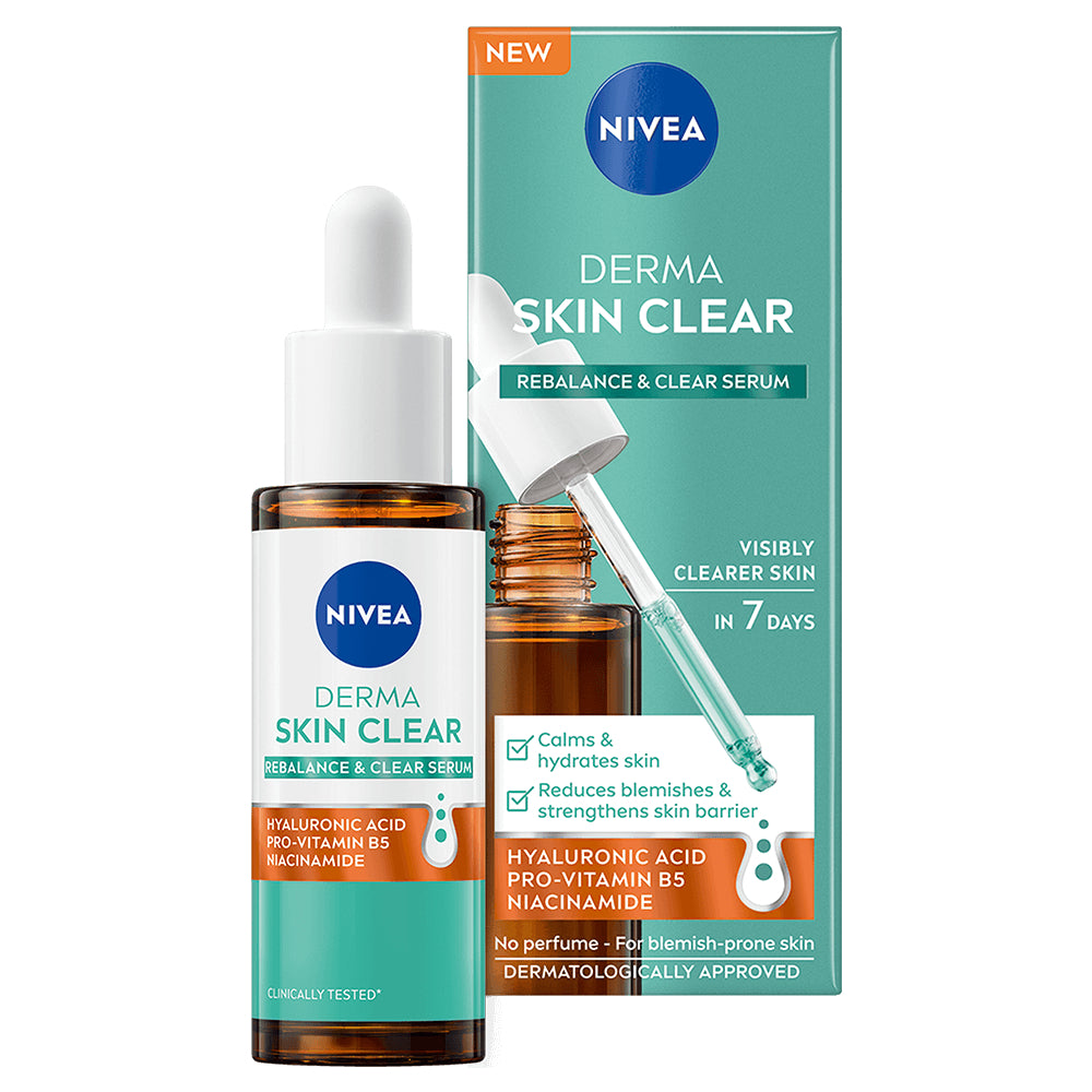 NIVEA 30ml Derma Skin Clear Rebalance & Clear Serum -kasvoseerumi