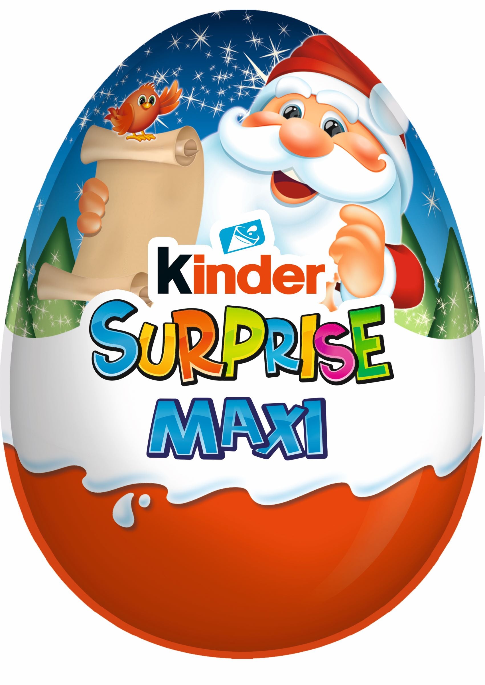 Kinder Maxi Surprise maitosuklaahahmo maitoisalla sisäpinnalla. sisältää lelun 100g Joulu