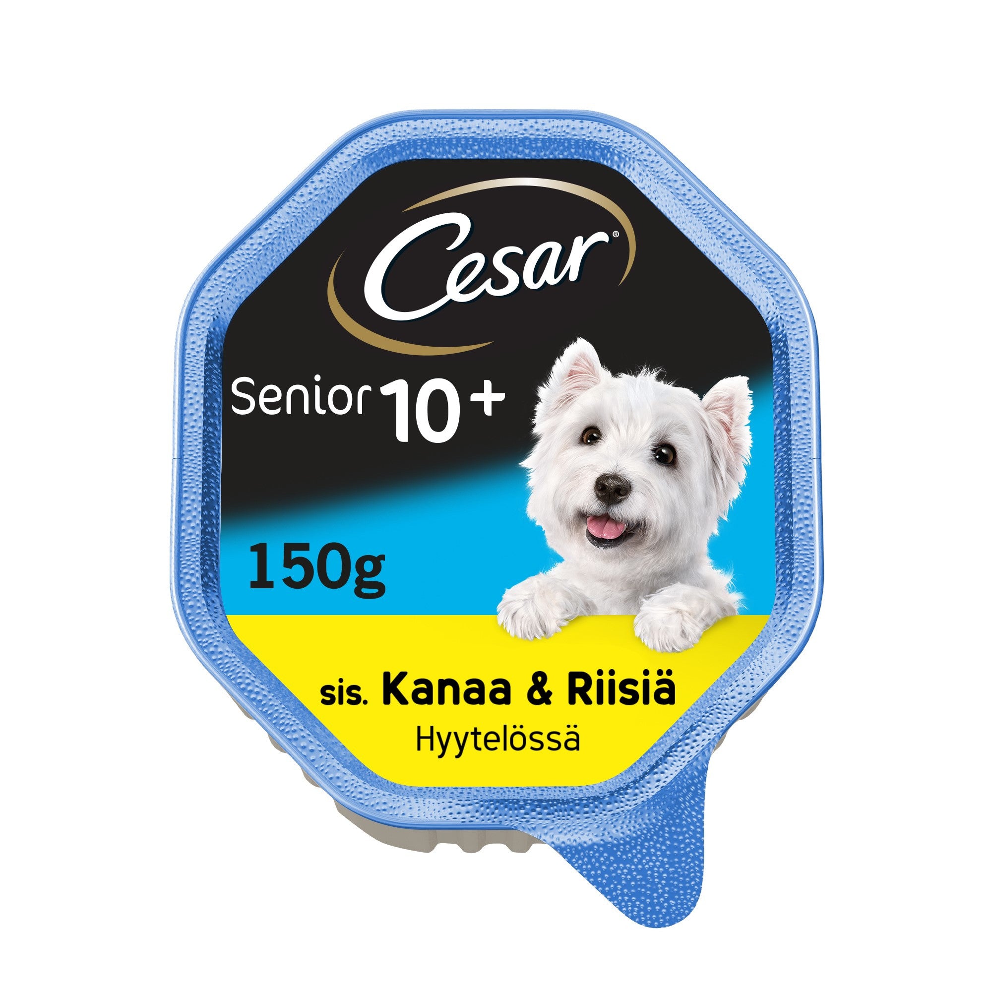 Cesar Senior 10+ sis. Kanaa ja Riisiä hyytelössä (150 g)