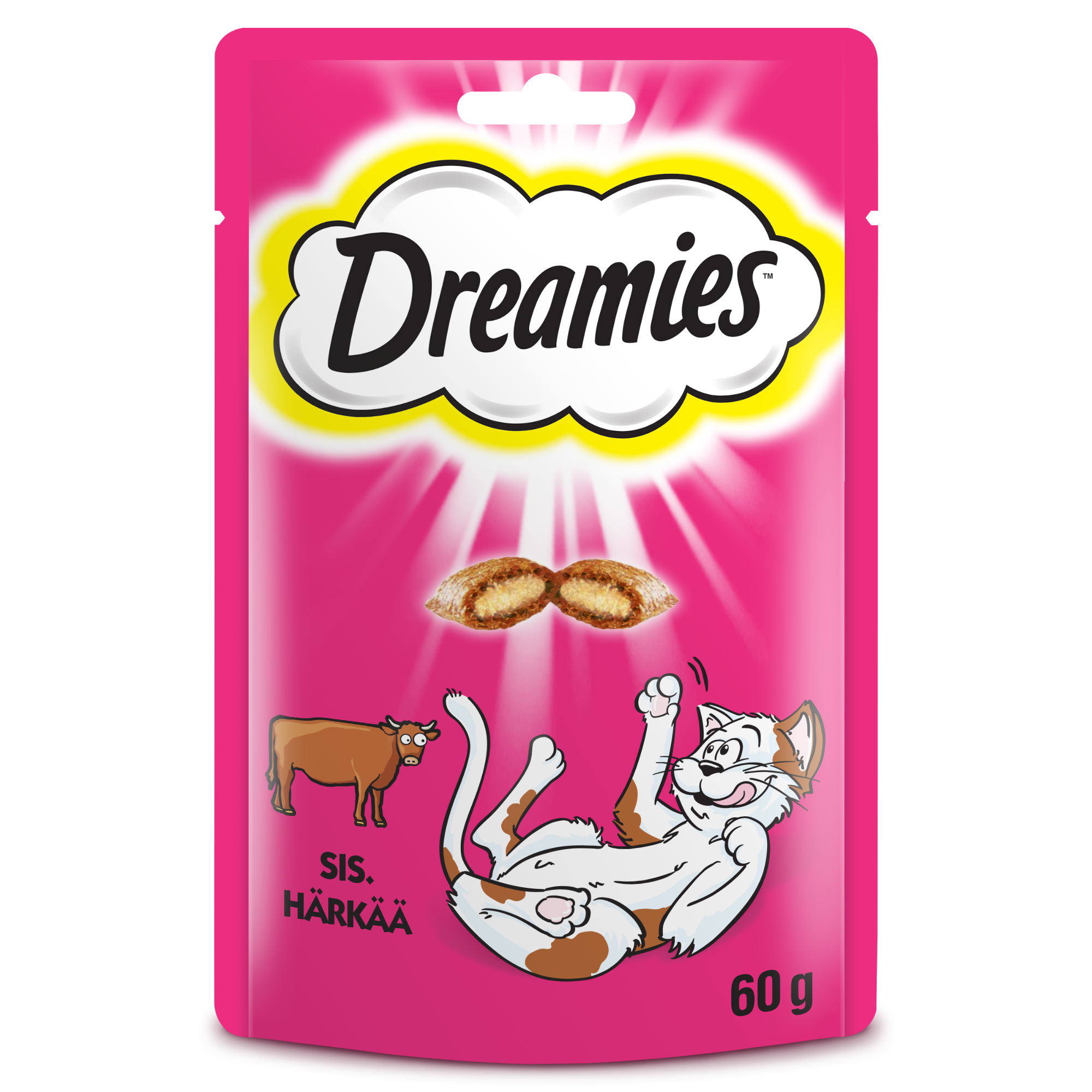 Dreamies sis. Härkää - Kissanherkku pussissa - (60 g)
