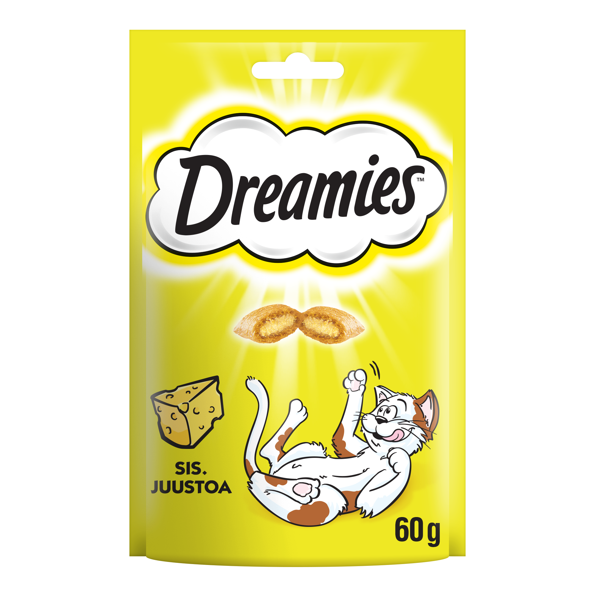 Dreamies sis. Juustoa - Kissanherkku pussissa - (60 g)