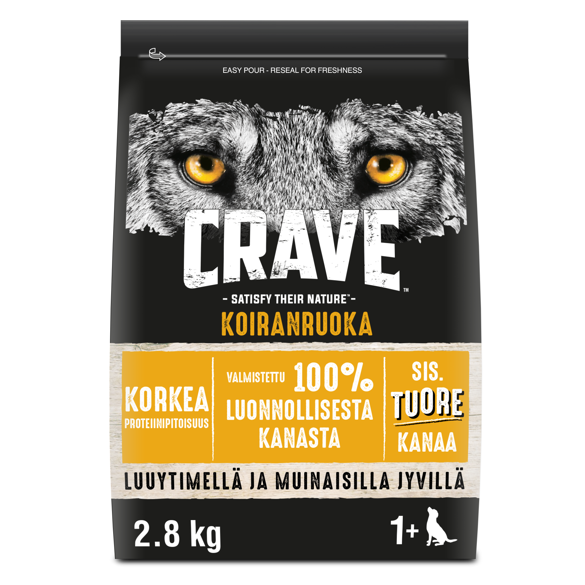 Crave sis. Kanaa, luuydintä ja muinaisviljaa (2,8 kg)