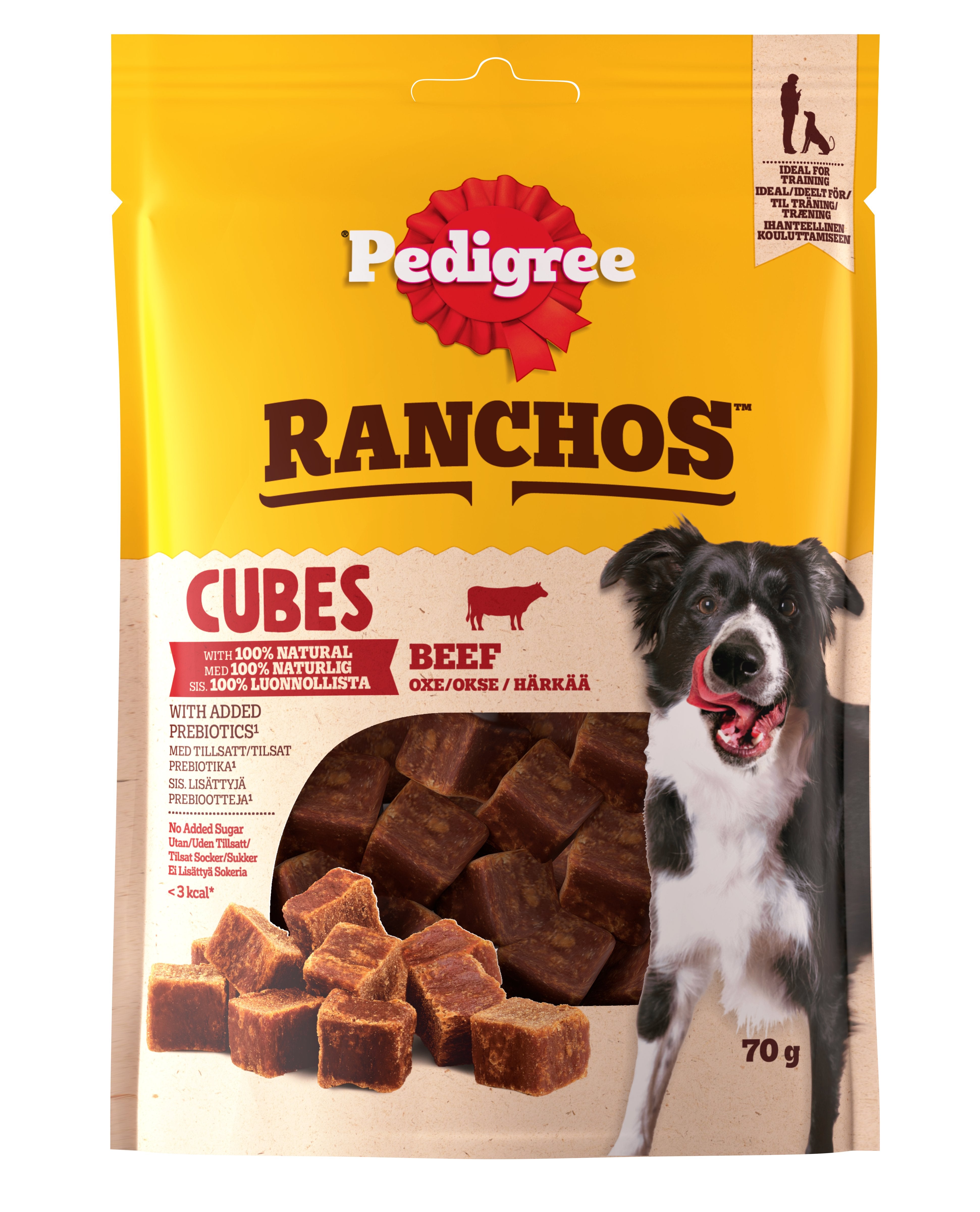 Pedigree Ranchos Cubes Härkää koiranherkku 70g