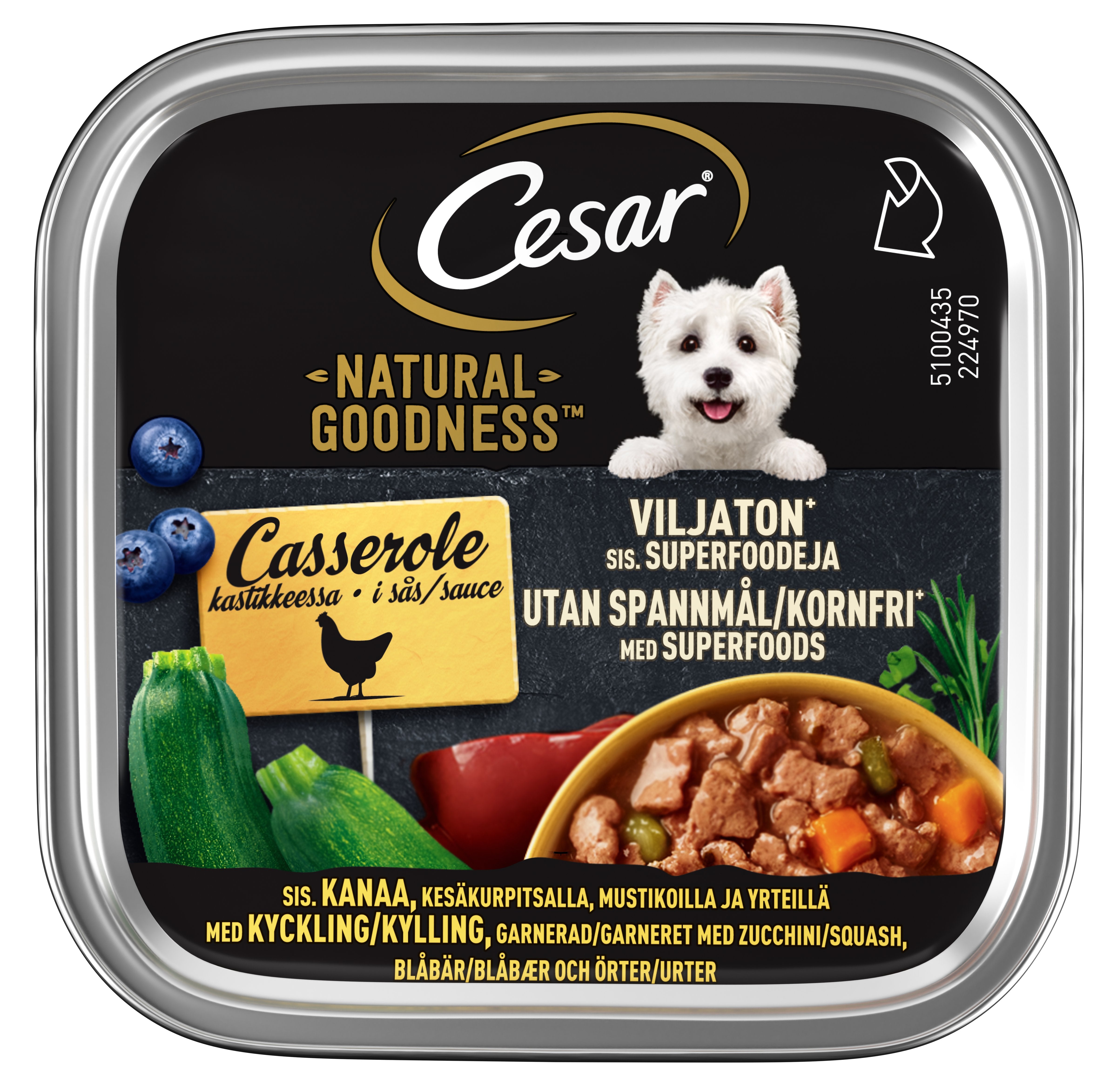 CESAR Natural Goodness Viljaton kanapata kastikkeessa 100g