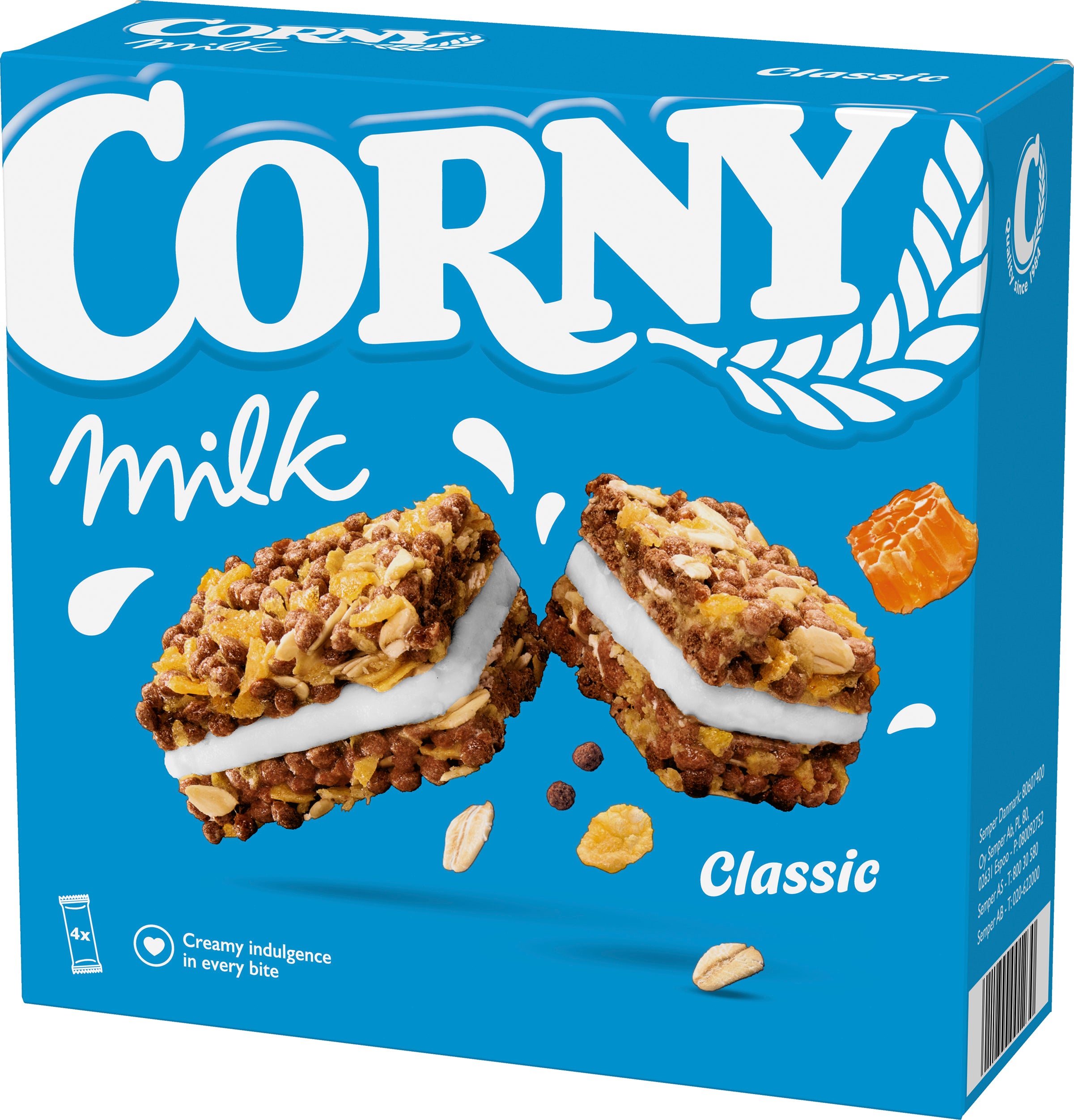 Corny Milk Classic välipalapatukka 4x30g