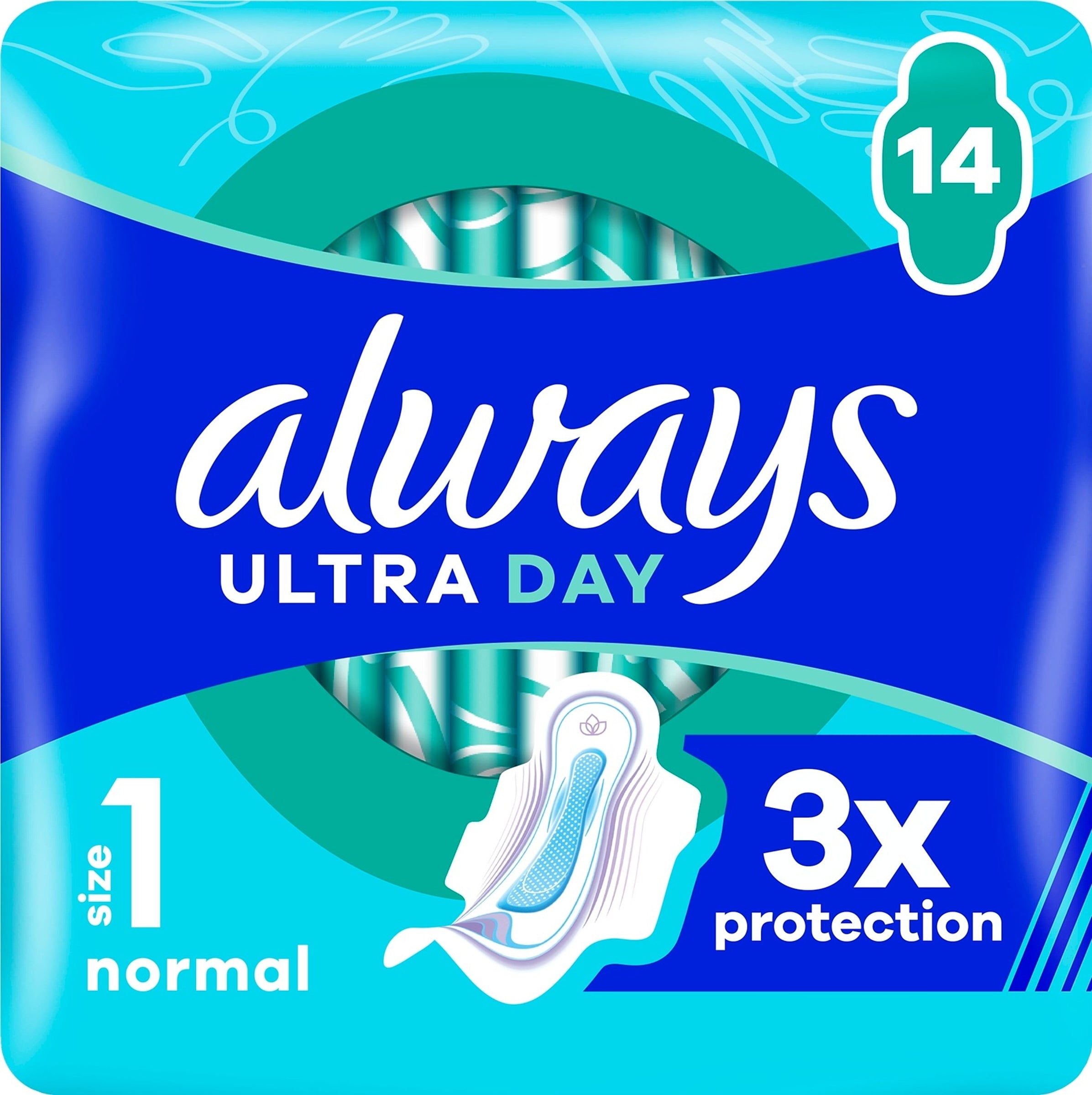 Always Ultra Day Normal 1 avec ailes 14kpl terveysside