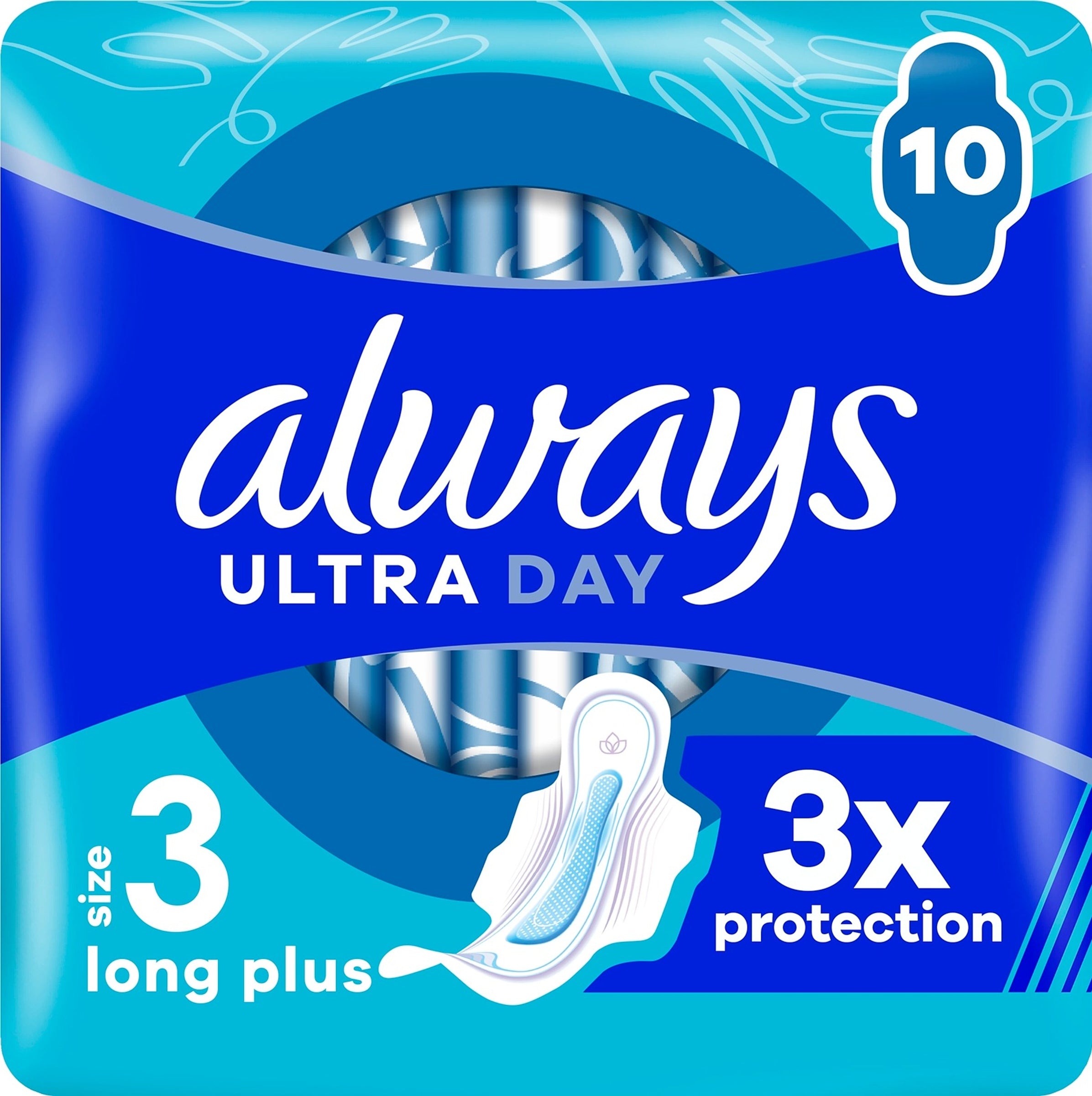 Always 10kpl Ultra Long Plus 3 siivekkeillä terveysside
