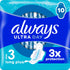 Always 10kpl Ultra Long Plus 3 siivekkeillä terveysside