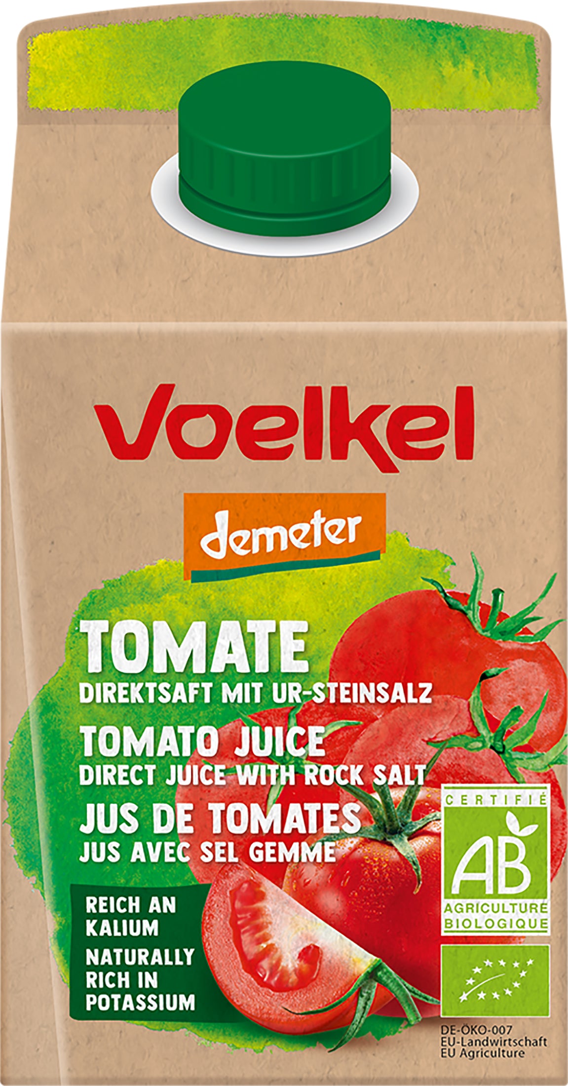Voelkel Luomutomaattimehu ruususuolalla demeter 0,5l