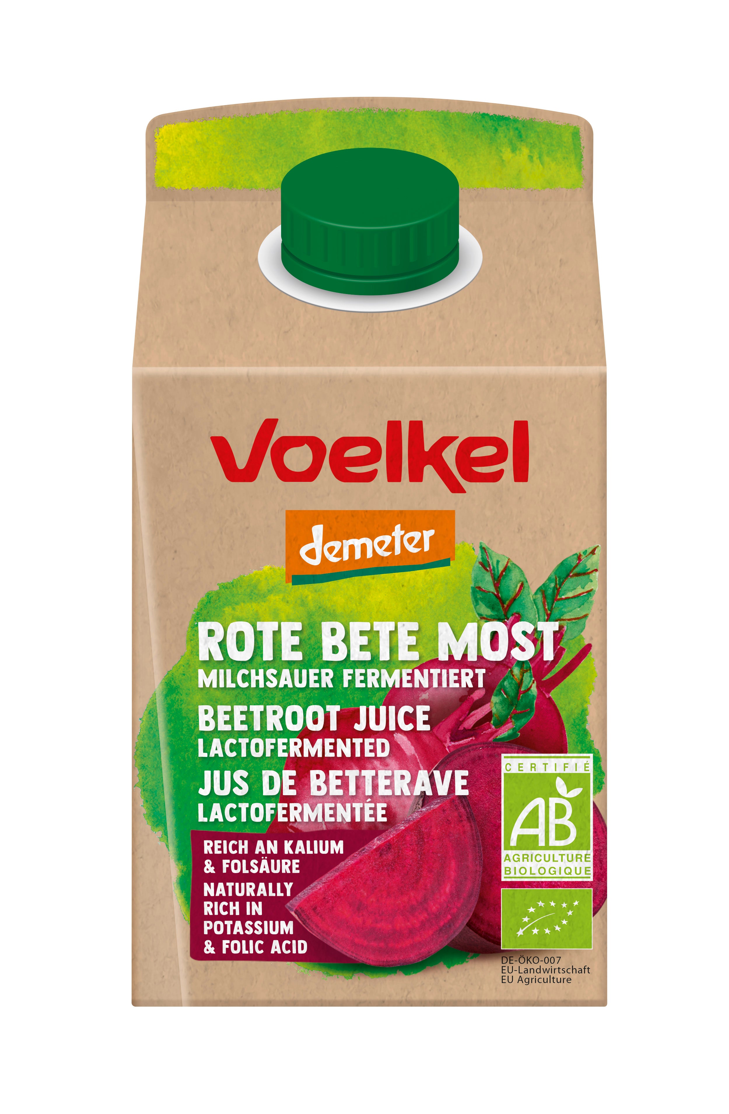 Voelkel luomupunajuurimehu, maitohappokäytetty, demeter 0,5l