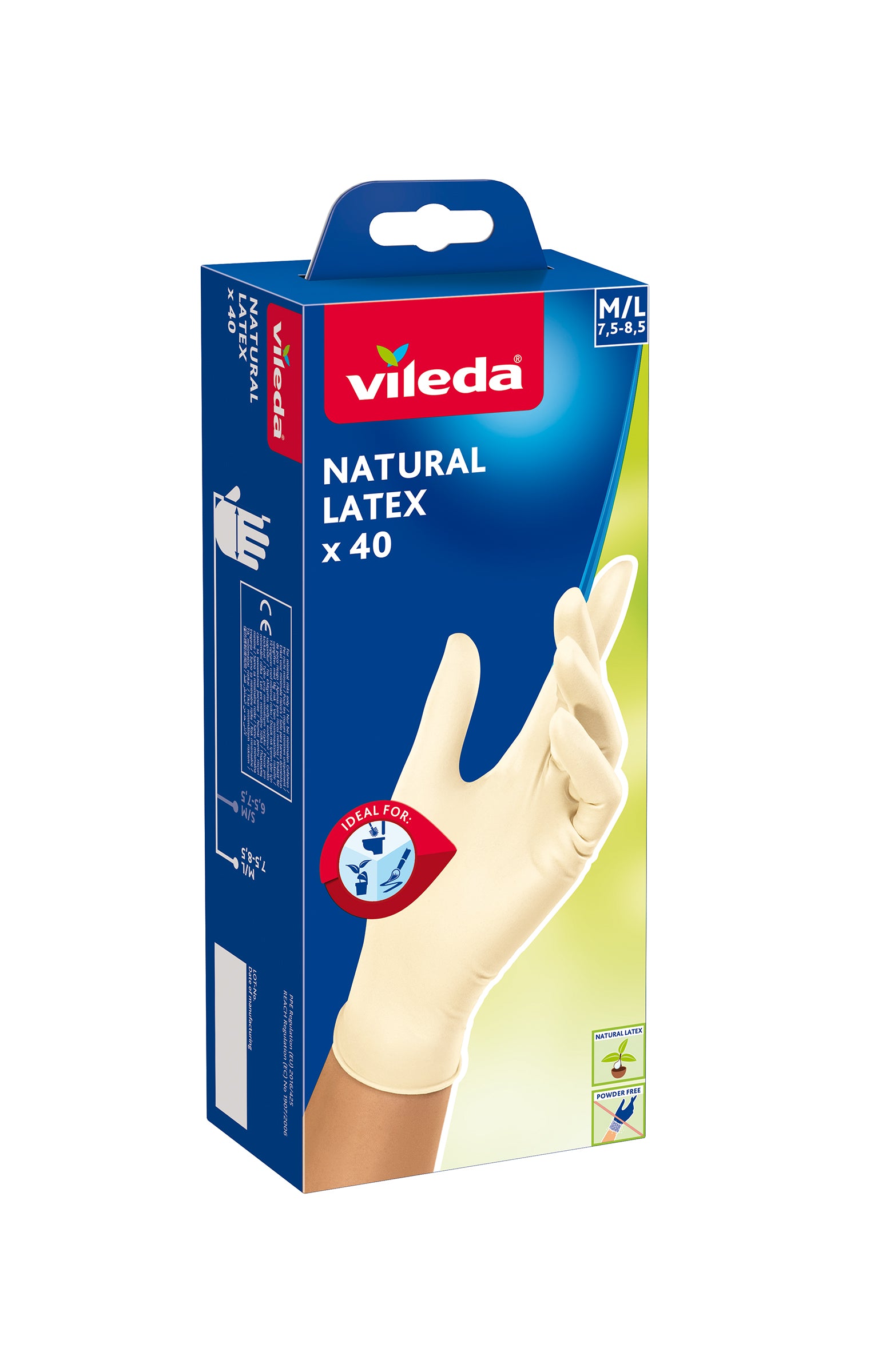 Vileda Latex Naturel k.käsine 40kpl M/L