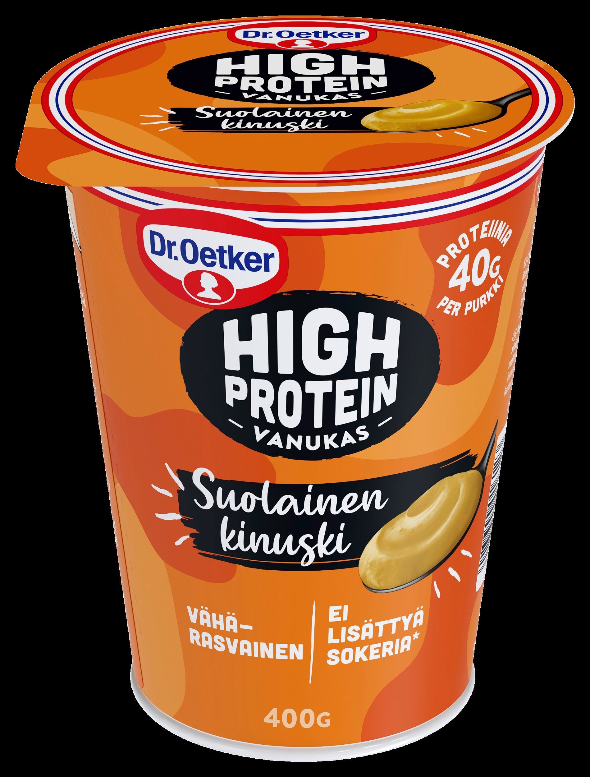 Dr. Oetker High Protein vanukas suolainen kinuski 400 g