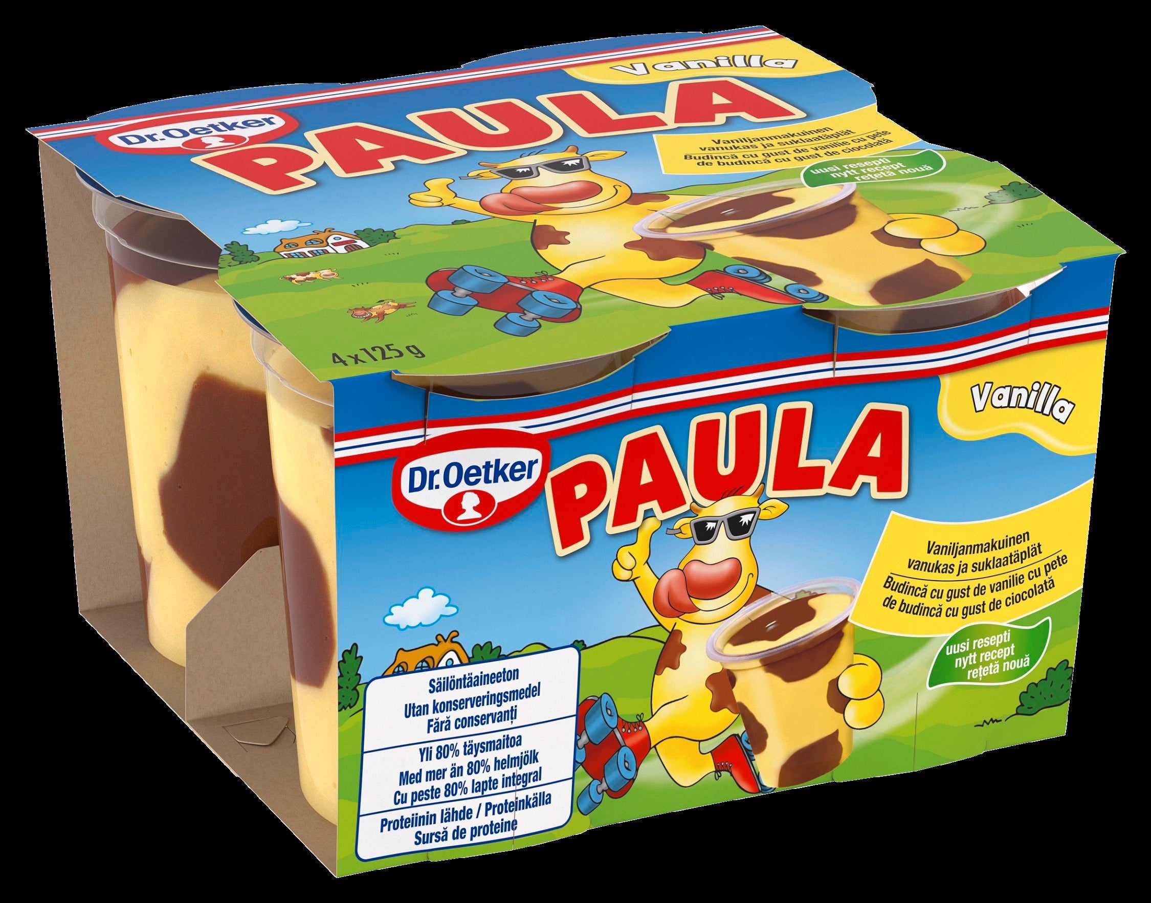 Dr. Oetker PAULA Vaniljavanukas ja suklaatäplät 4x125 g