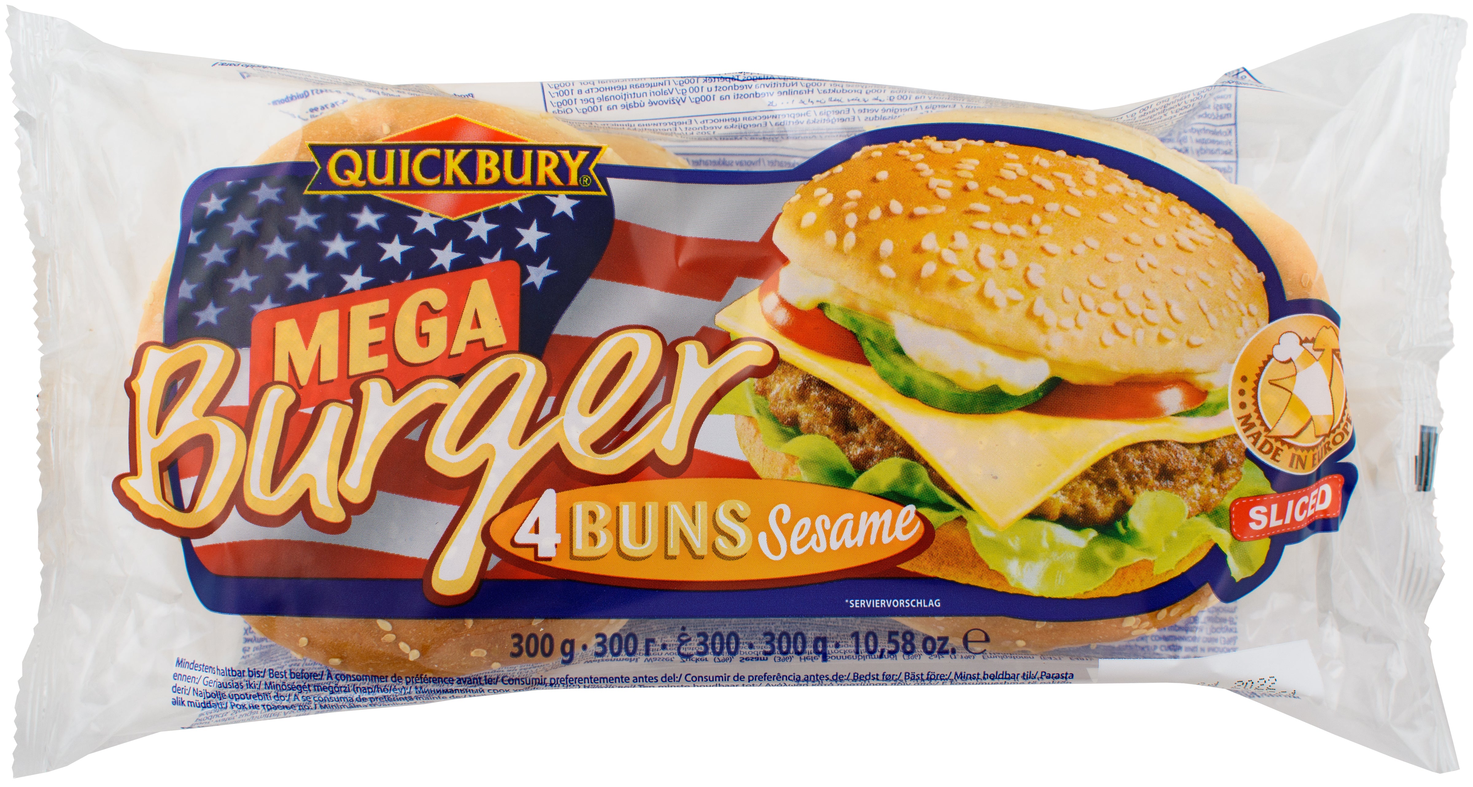 Quickbury mega seeamiburgersämpylä 300g
